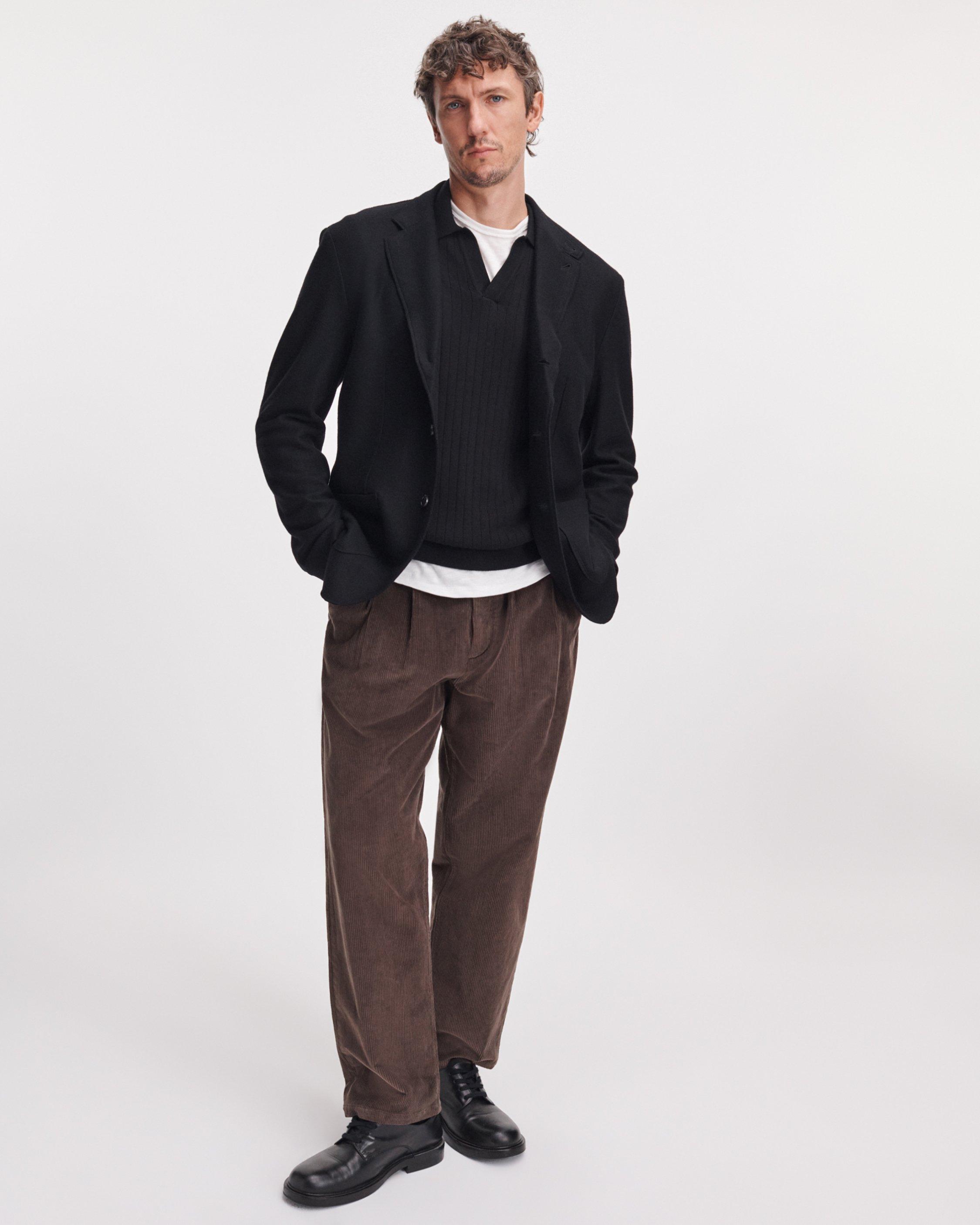 Osborne Ribbed Wool-Silk Polo image number 3