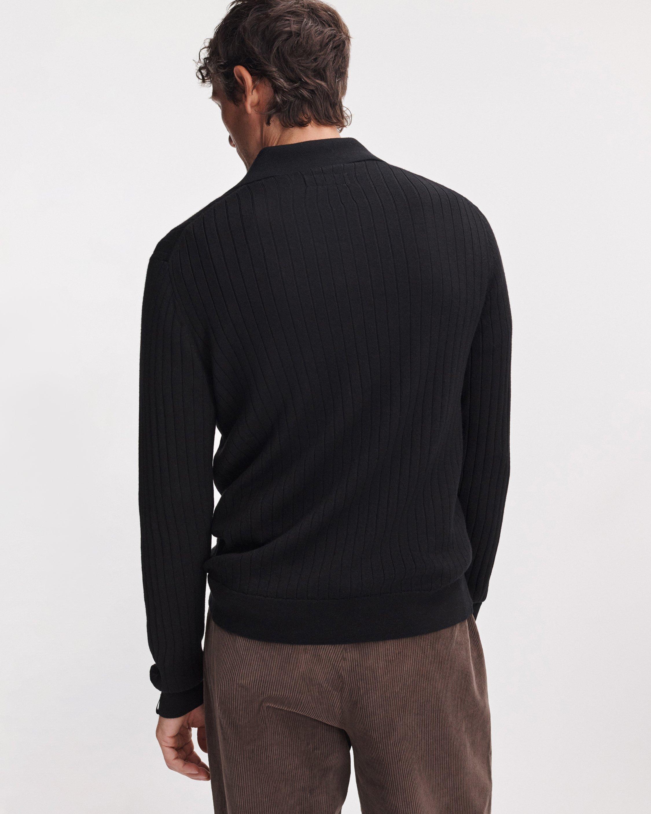 Osborne Ribbed Wool-Silk Polo image number 5