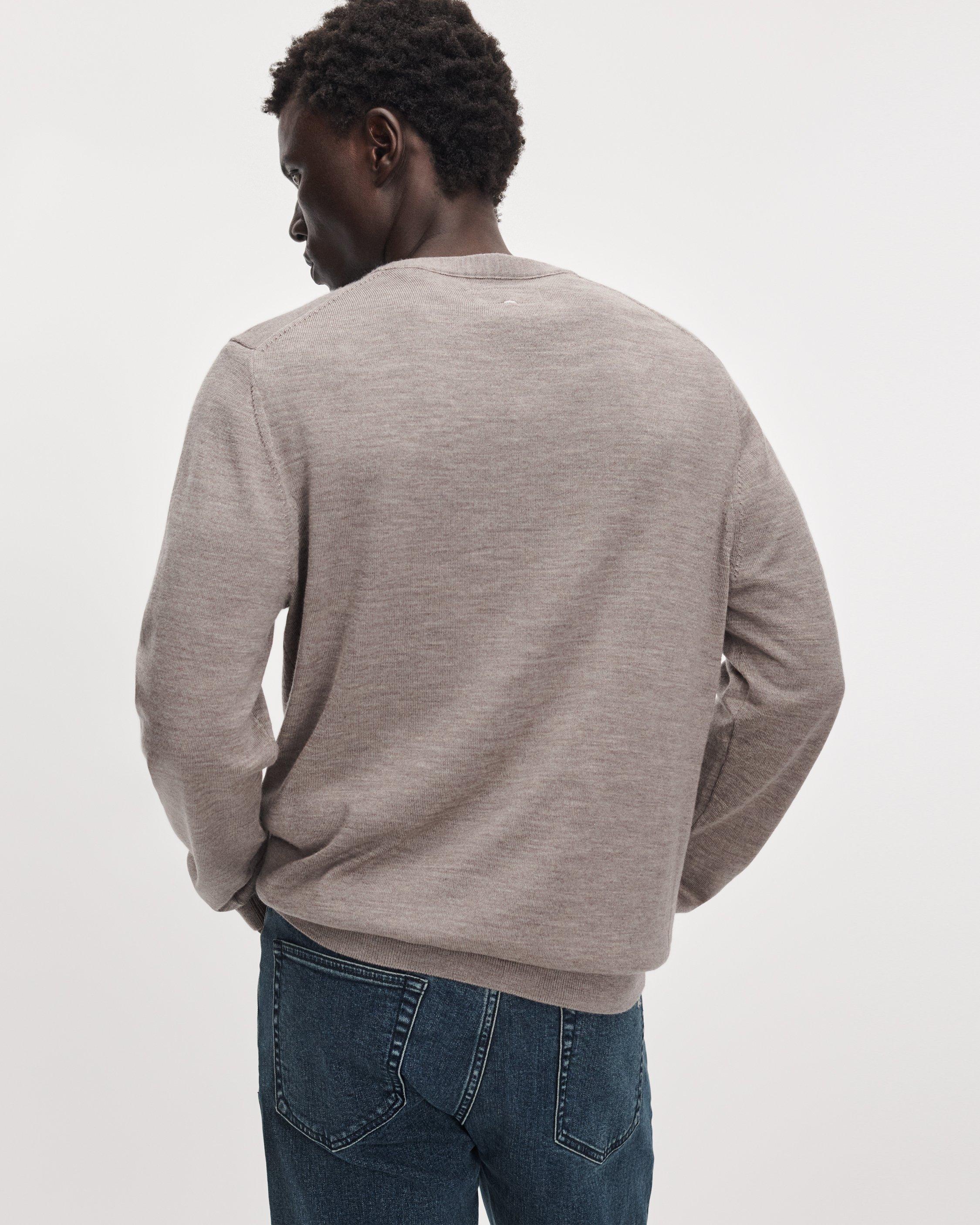 365 Merino Button V-Neck image number 5