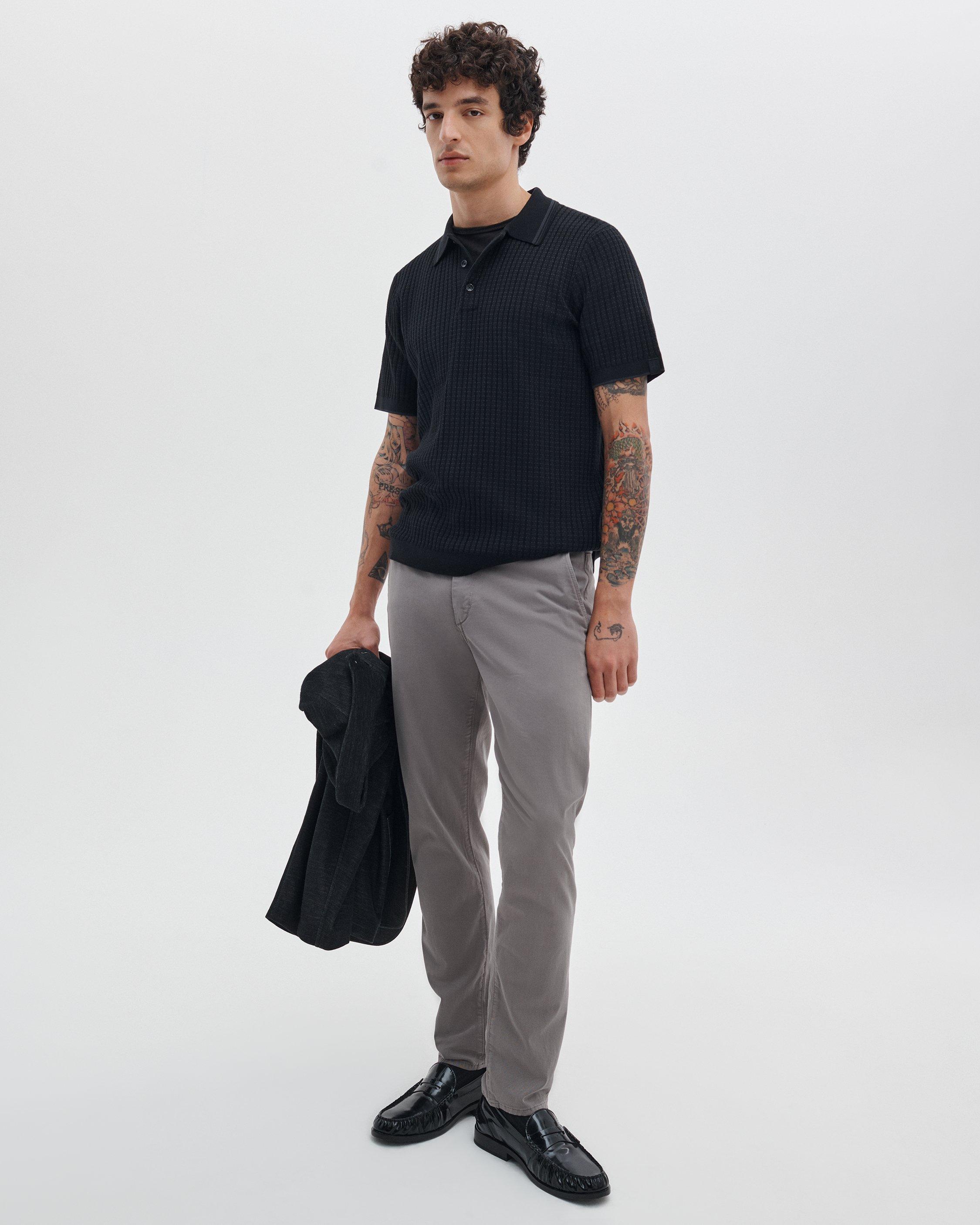 Harvey Rib-Knit Polo Shirt image number 3