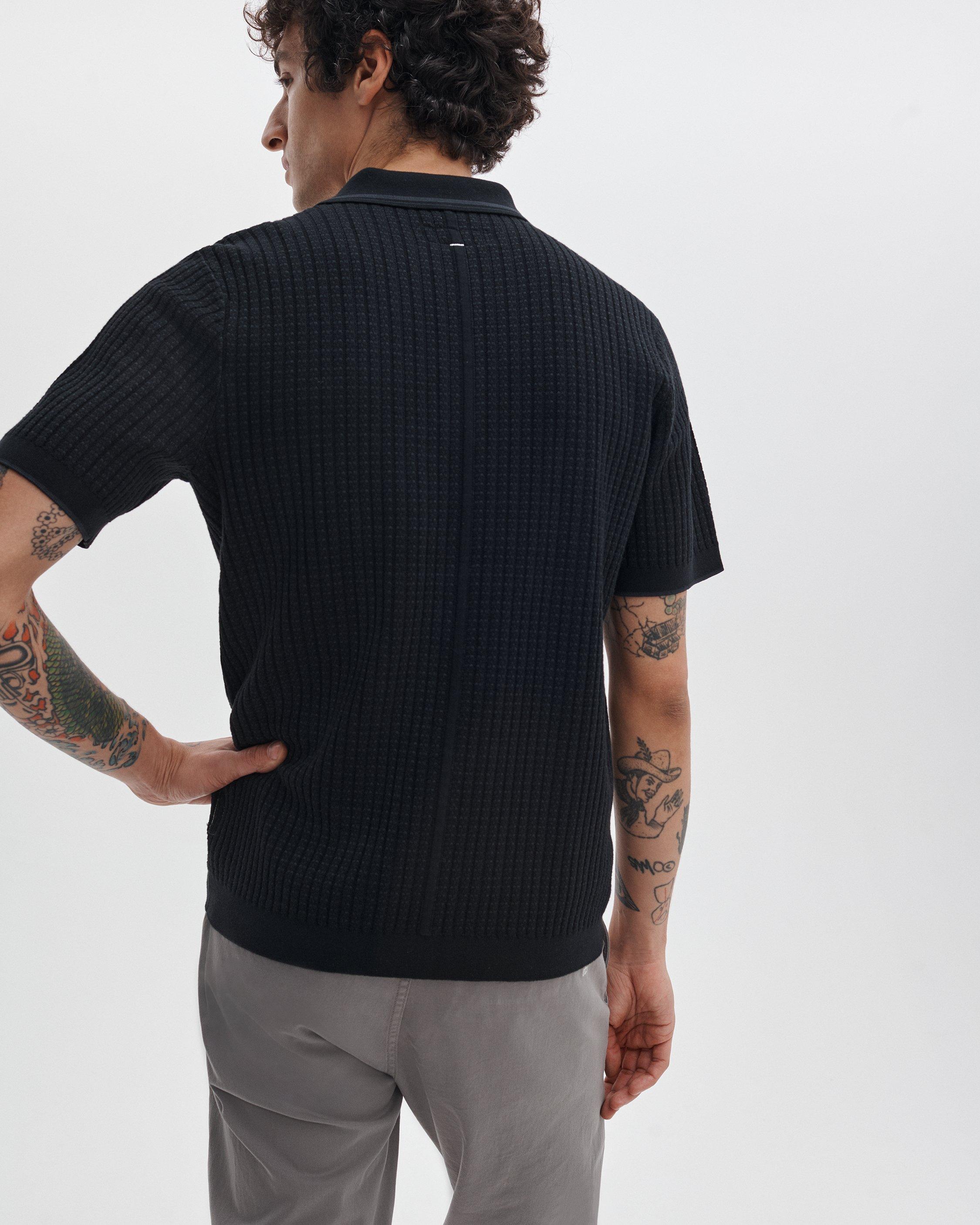 Harvey Rib-Knit Polo Shirt image number 5