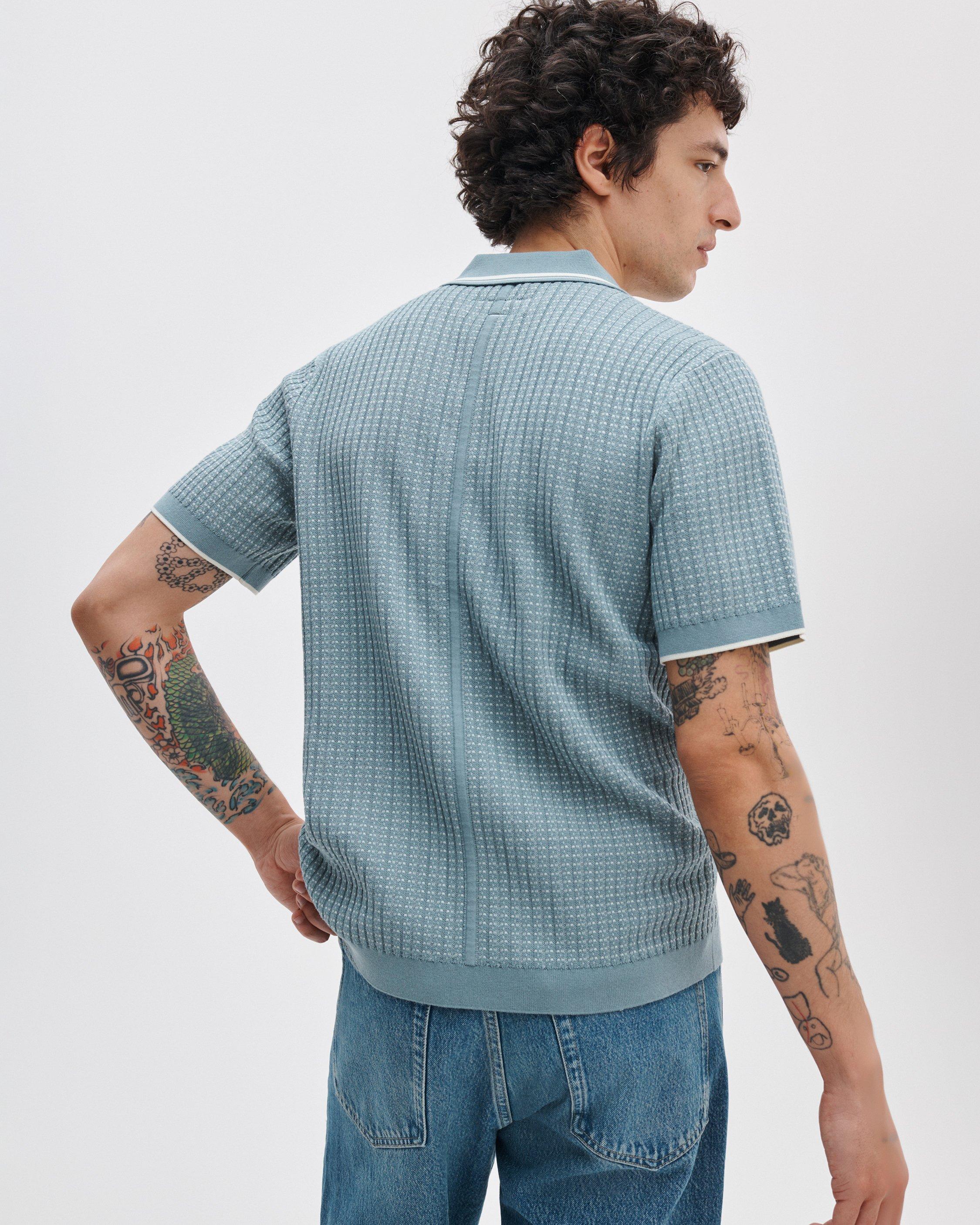 Harvey Rib-Knit Polo Shirt image number 5