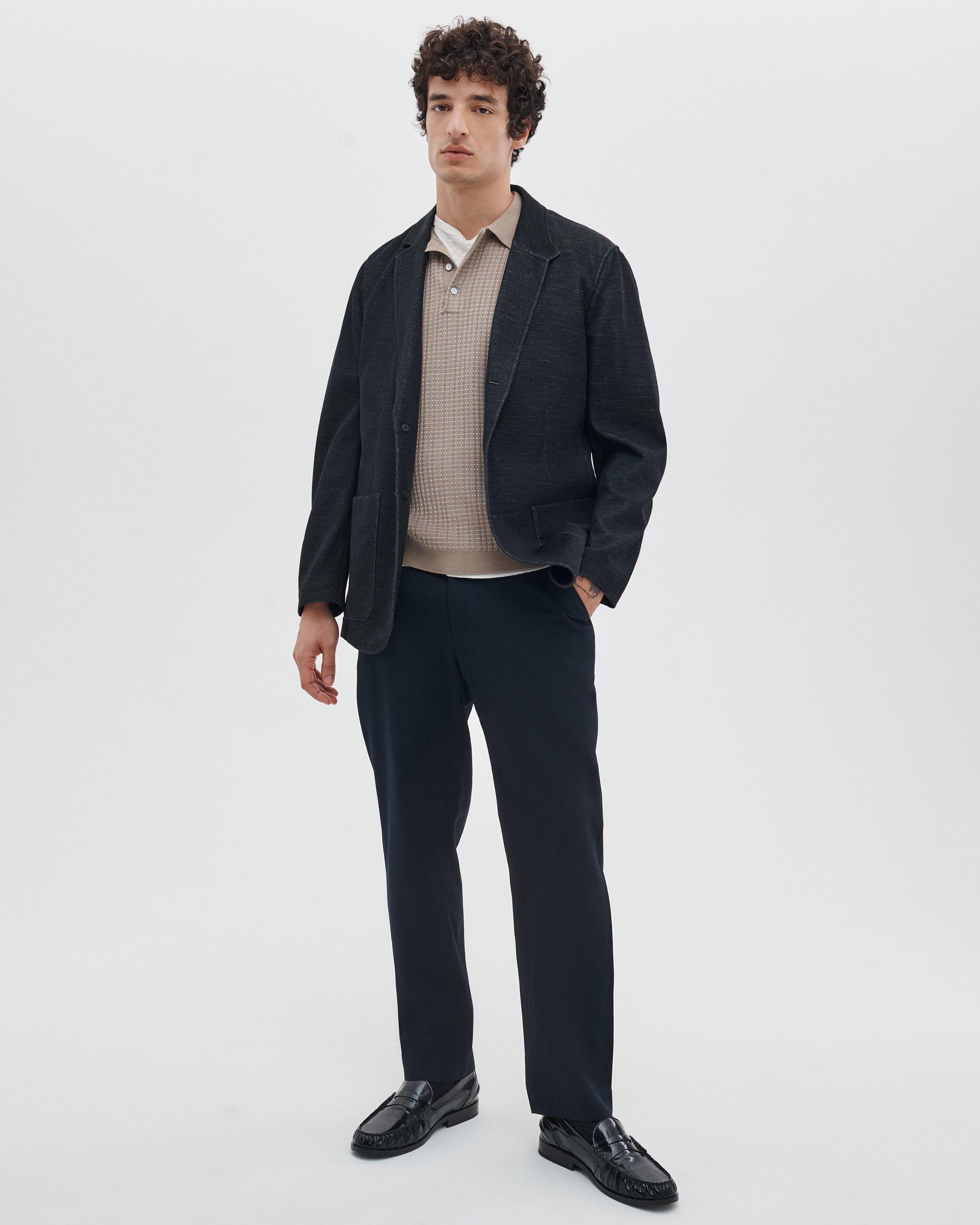 Harvey Rib-Knit Polo Shirt image number 3
