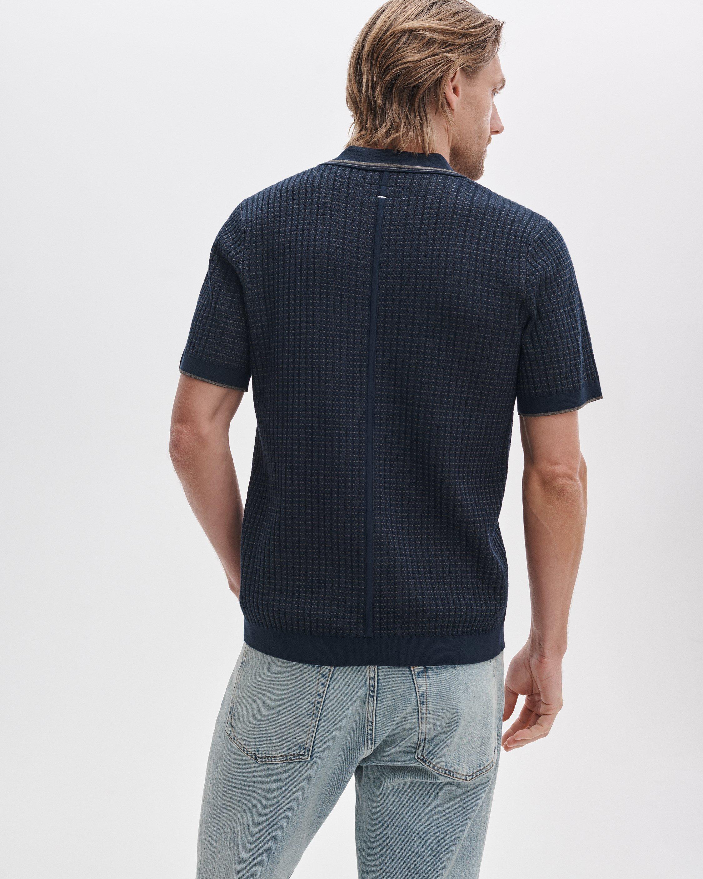 Harvey Rib-Knit Polo Shirt image number 5