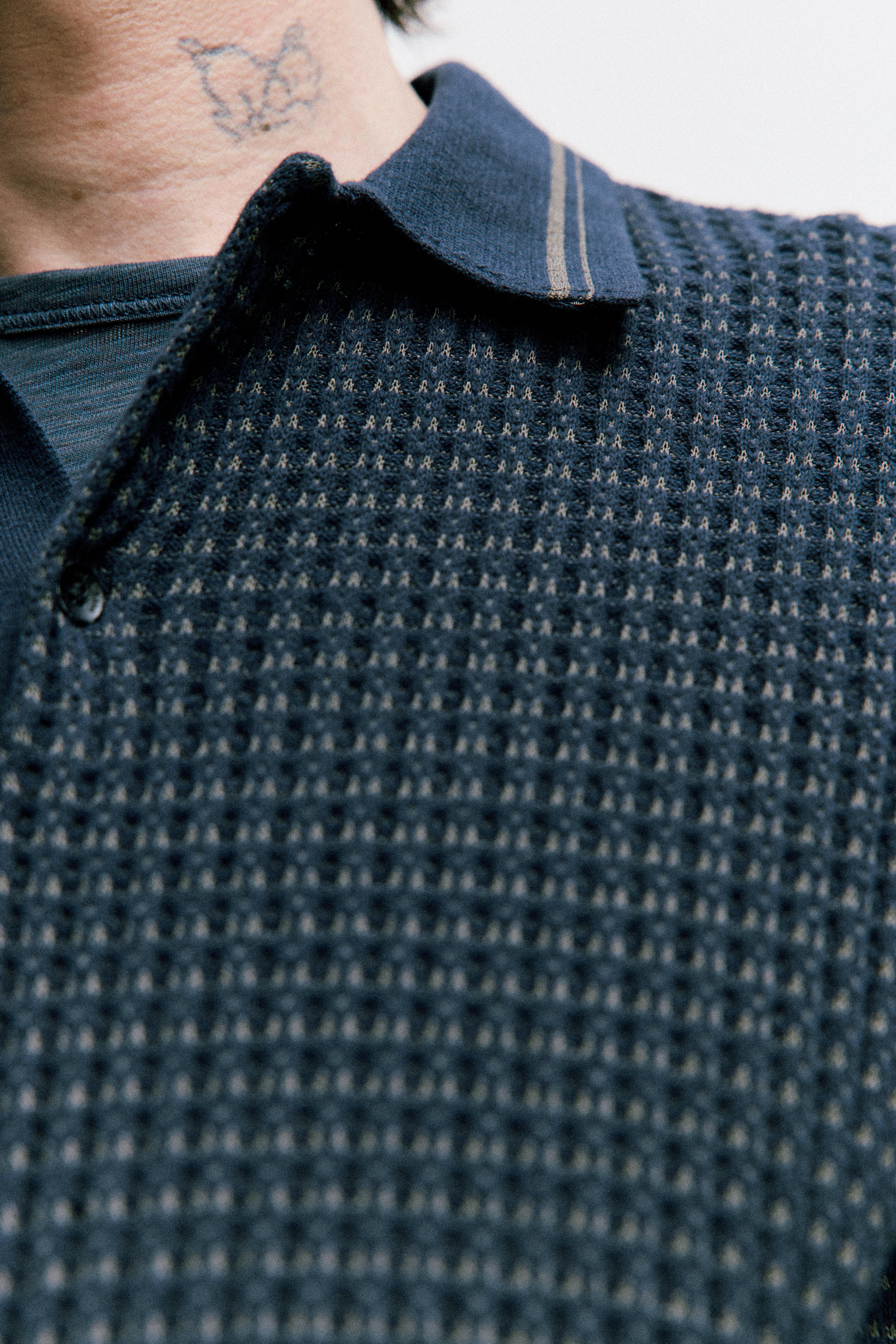 Harvey Rib-Knit Polo Shirt image number 6