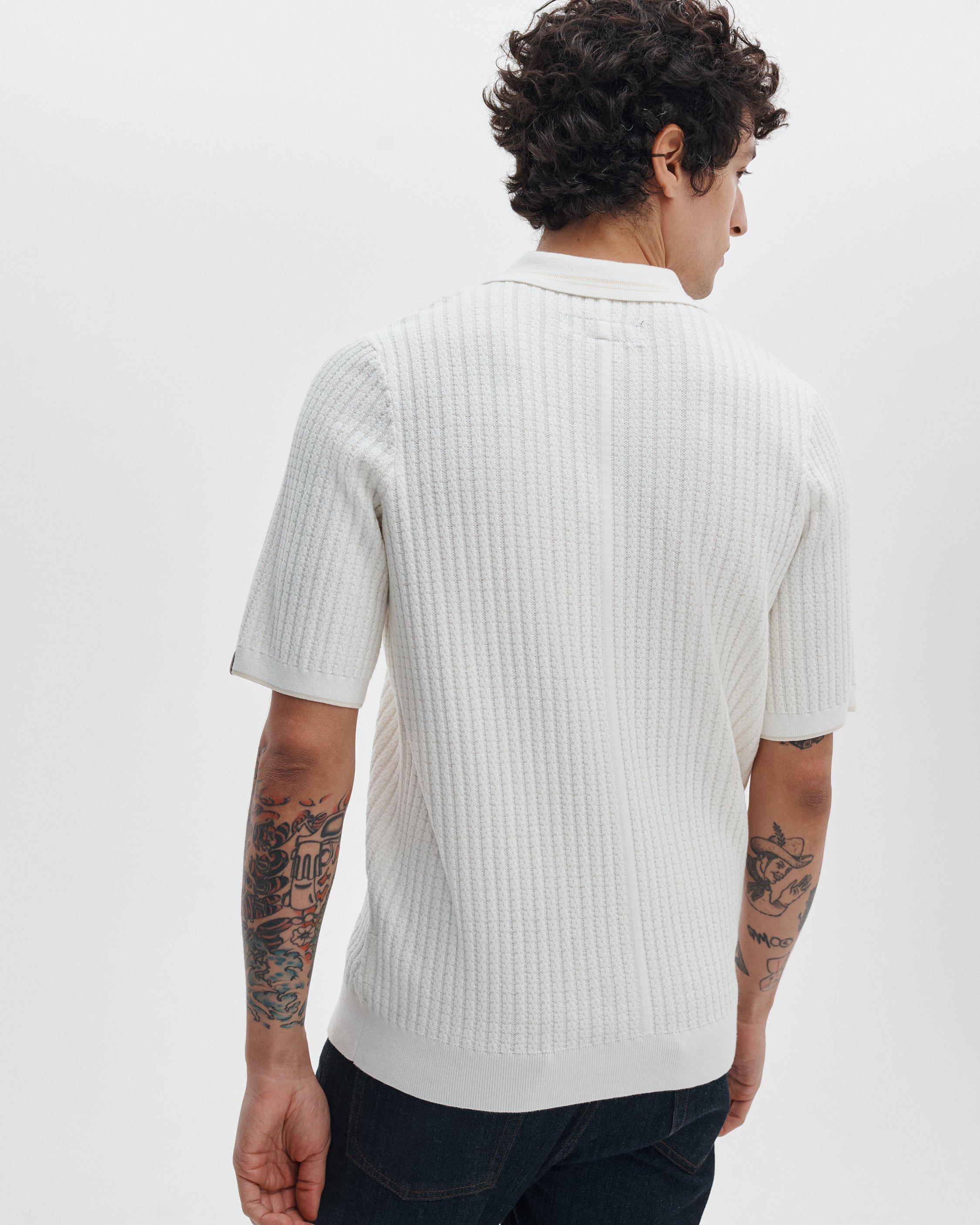 Harvey Rib-Knit Polo Shirt image number 5