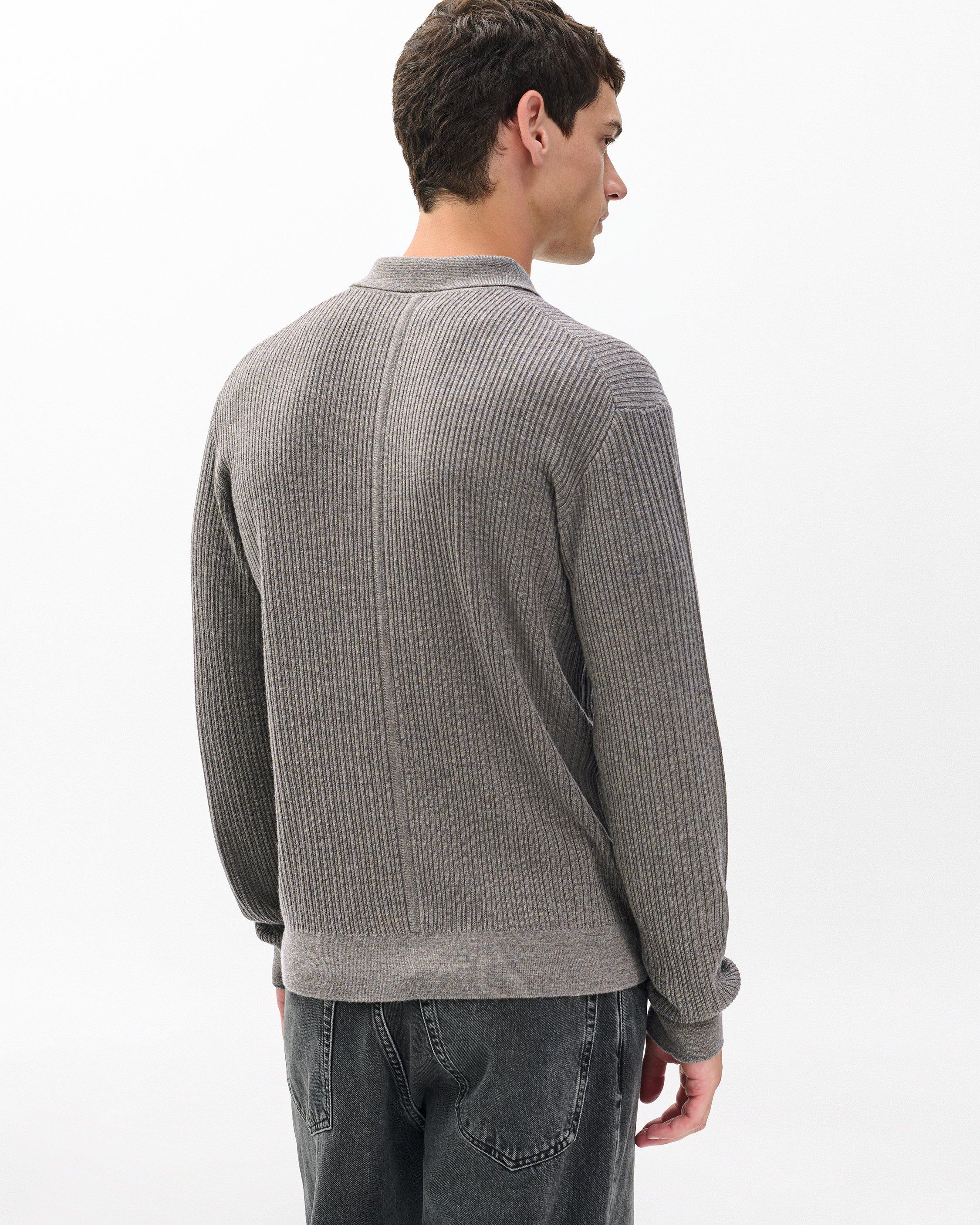 Crawford Wool-Cashmere Polo Sweater - Brown | rag & bone