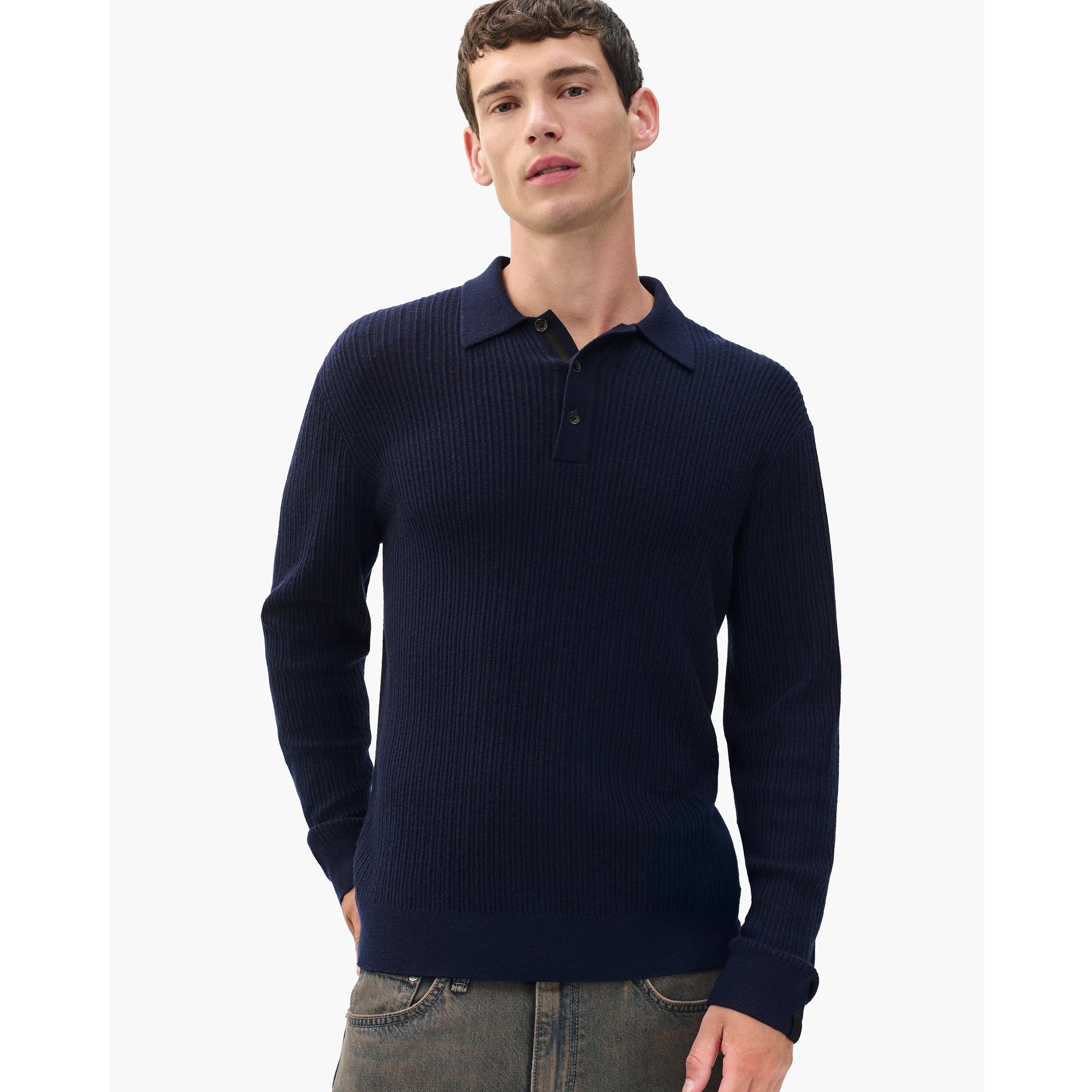 Crawford Wool-Cashmere Polo Sweater
