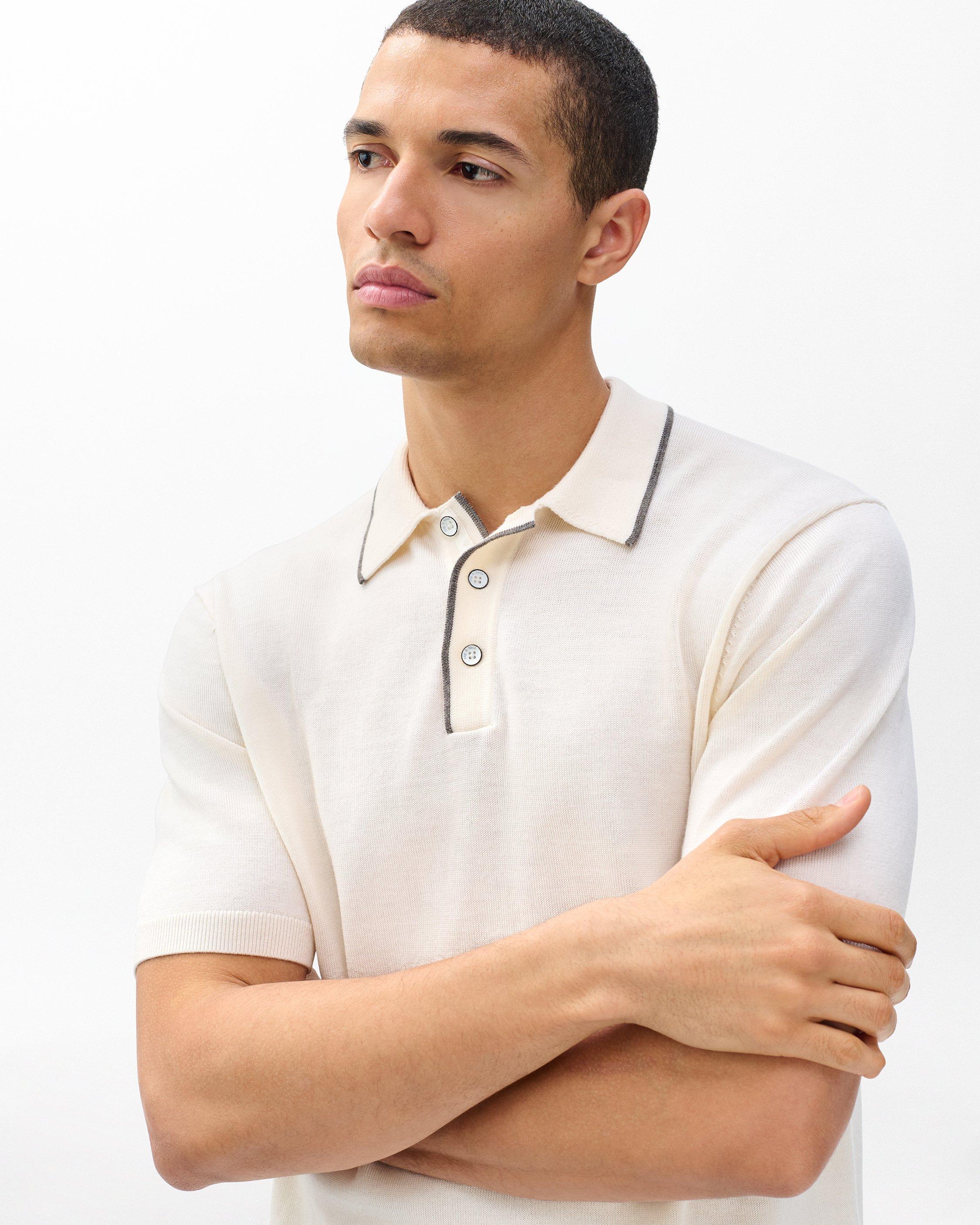 Crawford Wool-Cashmere Knit Polo image number 4