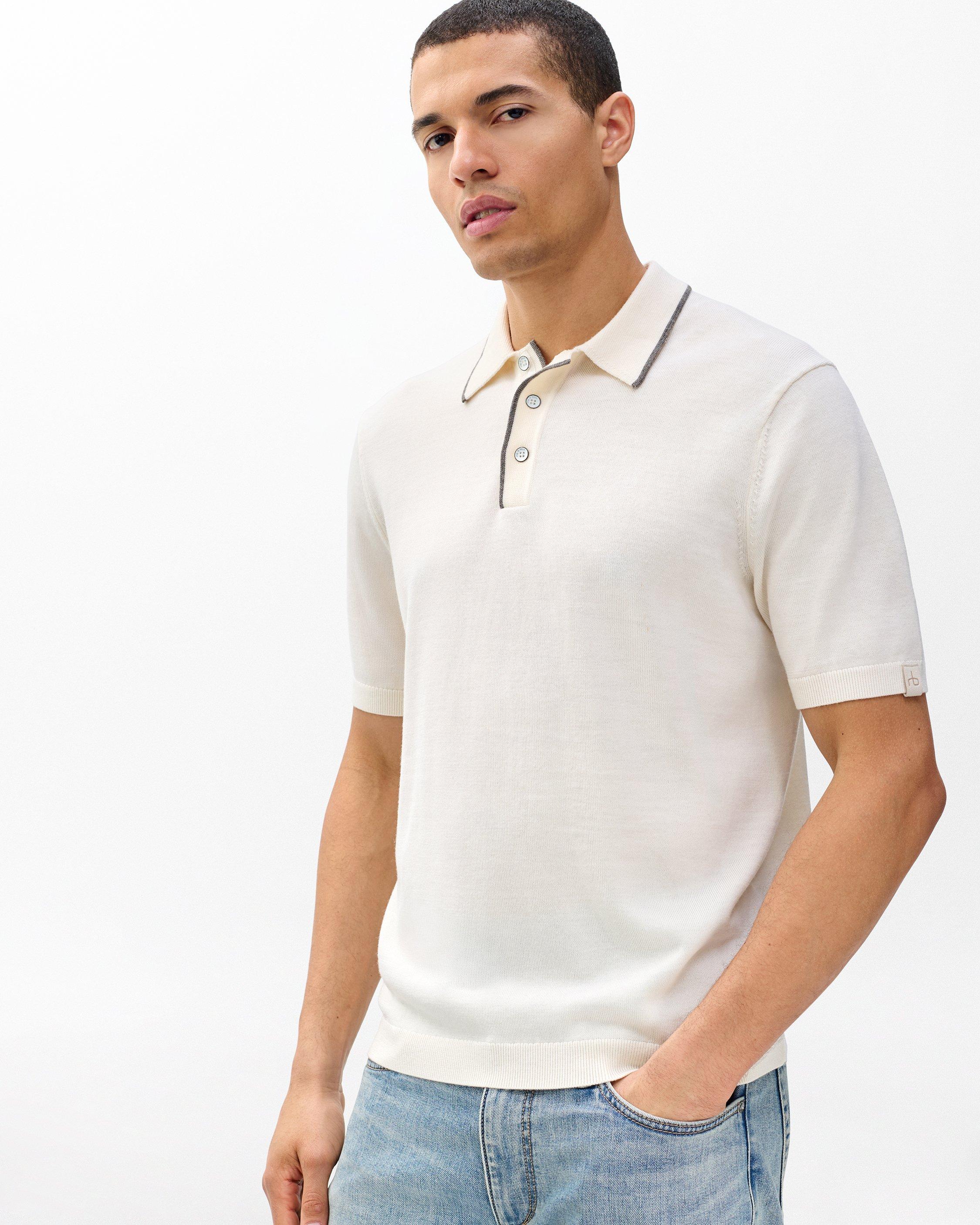 Crawford Wool-Cashmere Knit Polo image number 5