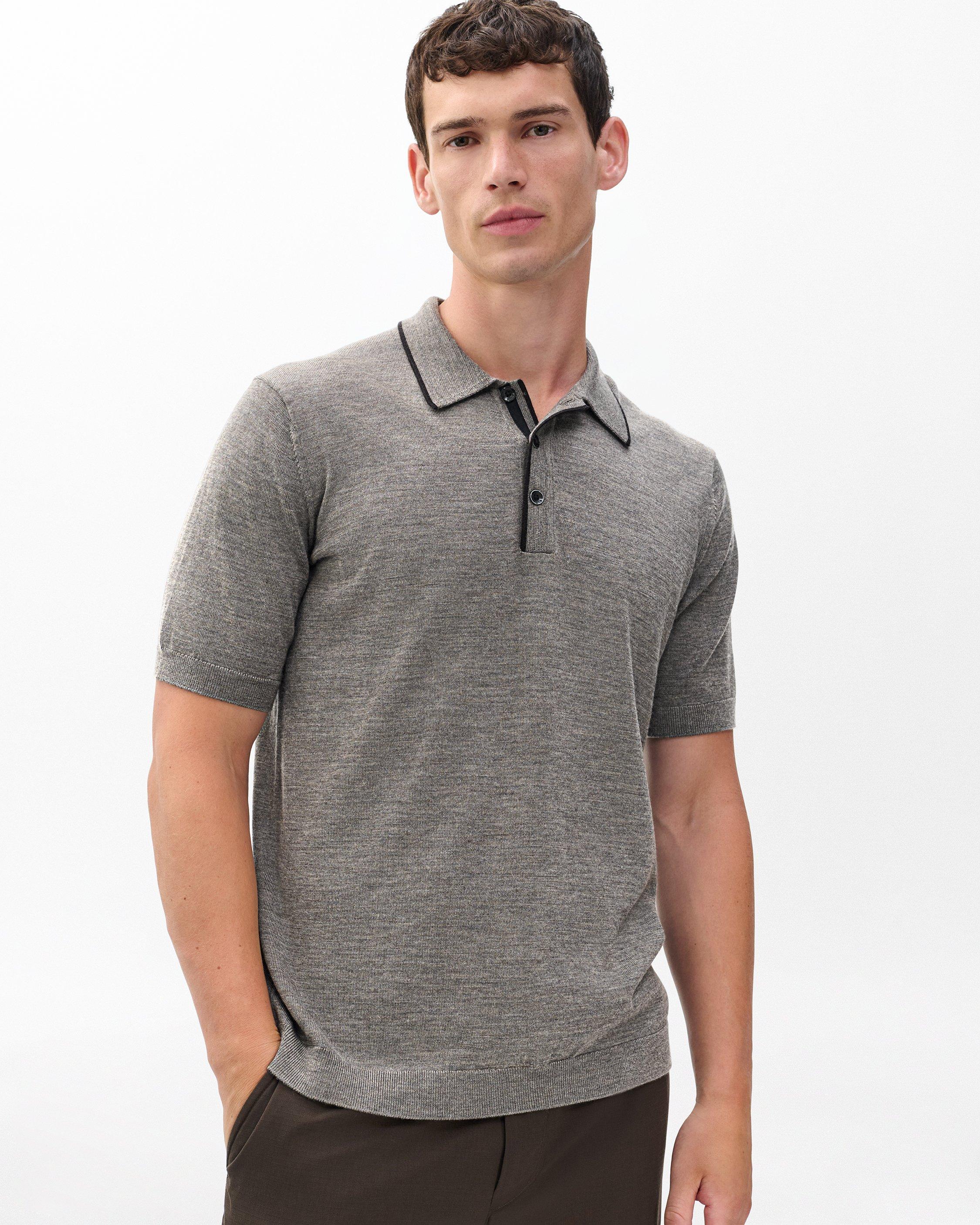 Crawford Wool-Cashmere Knit Polo image number 2