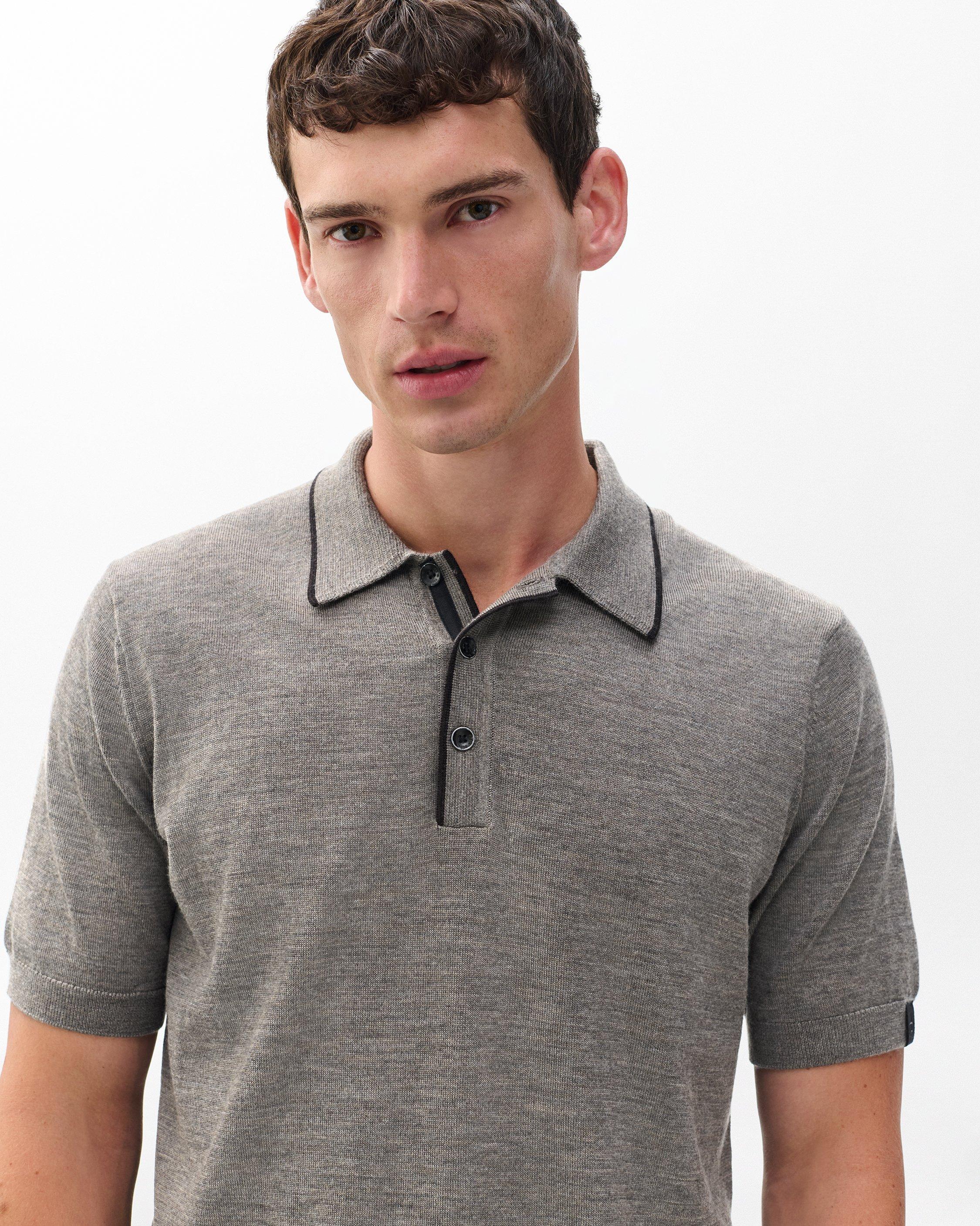 Crawford Wool-Cashmere Knit Polo image number 4