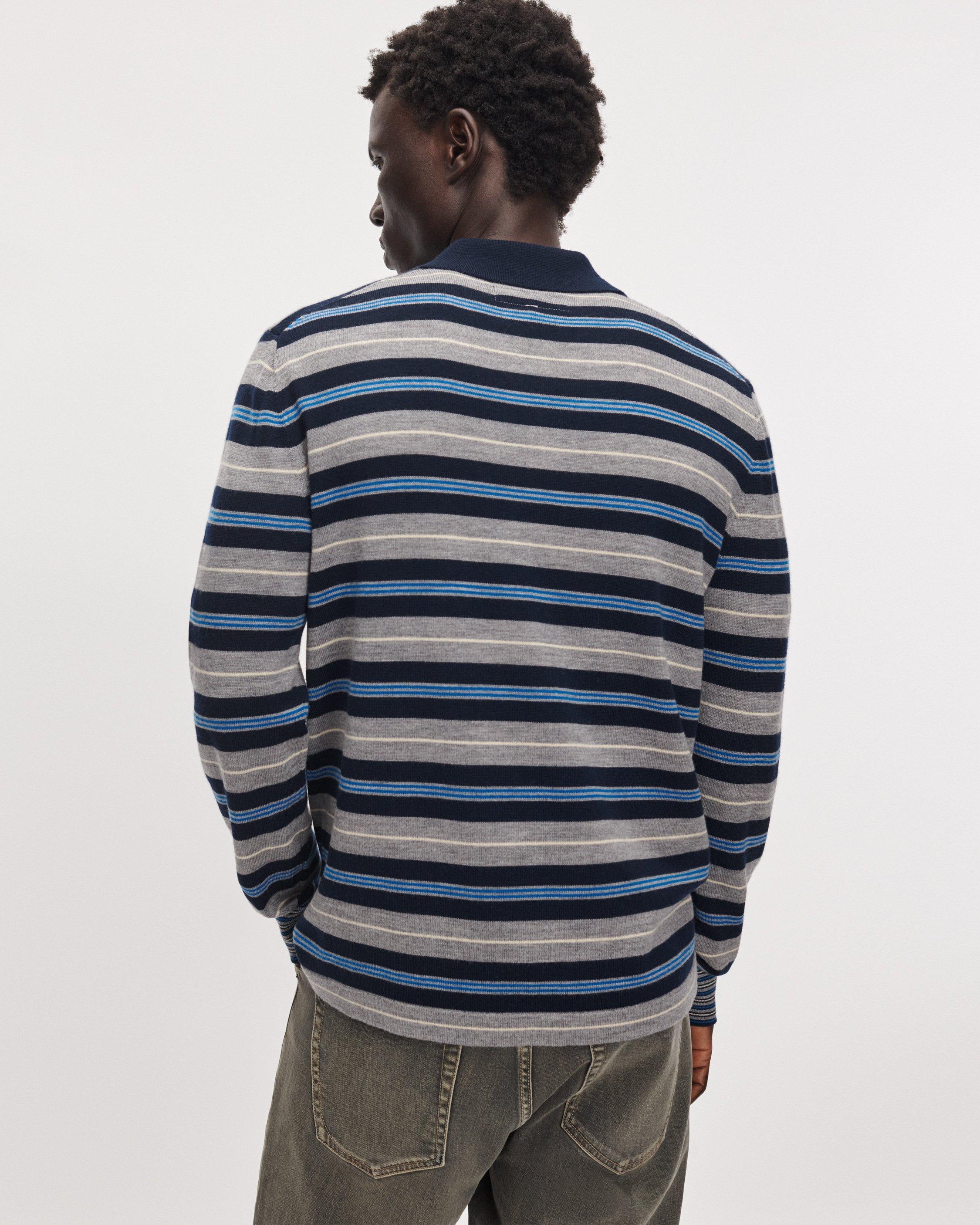 Striped Merino Wool Rugby Polo image number 5