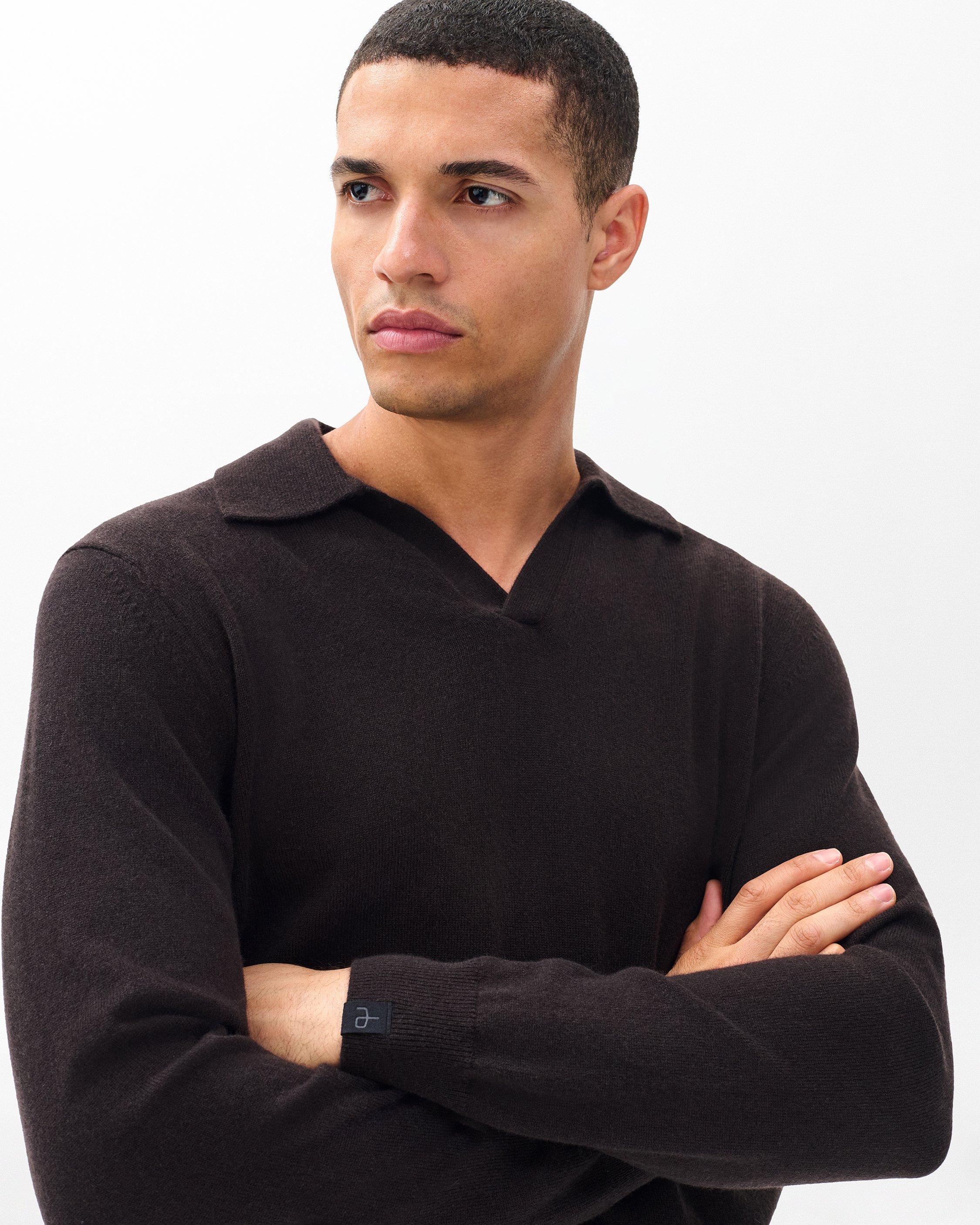 Downing Cashmere Polo - Dark Brown | rag & bone