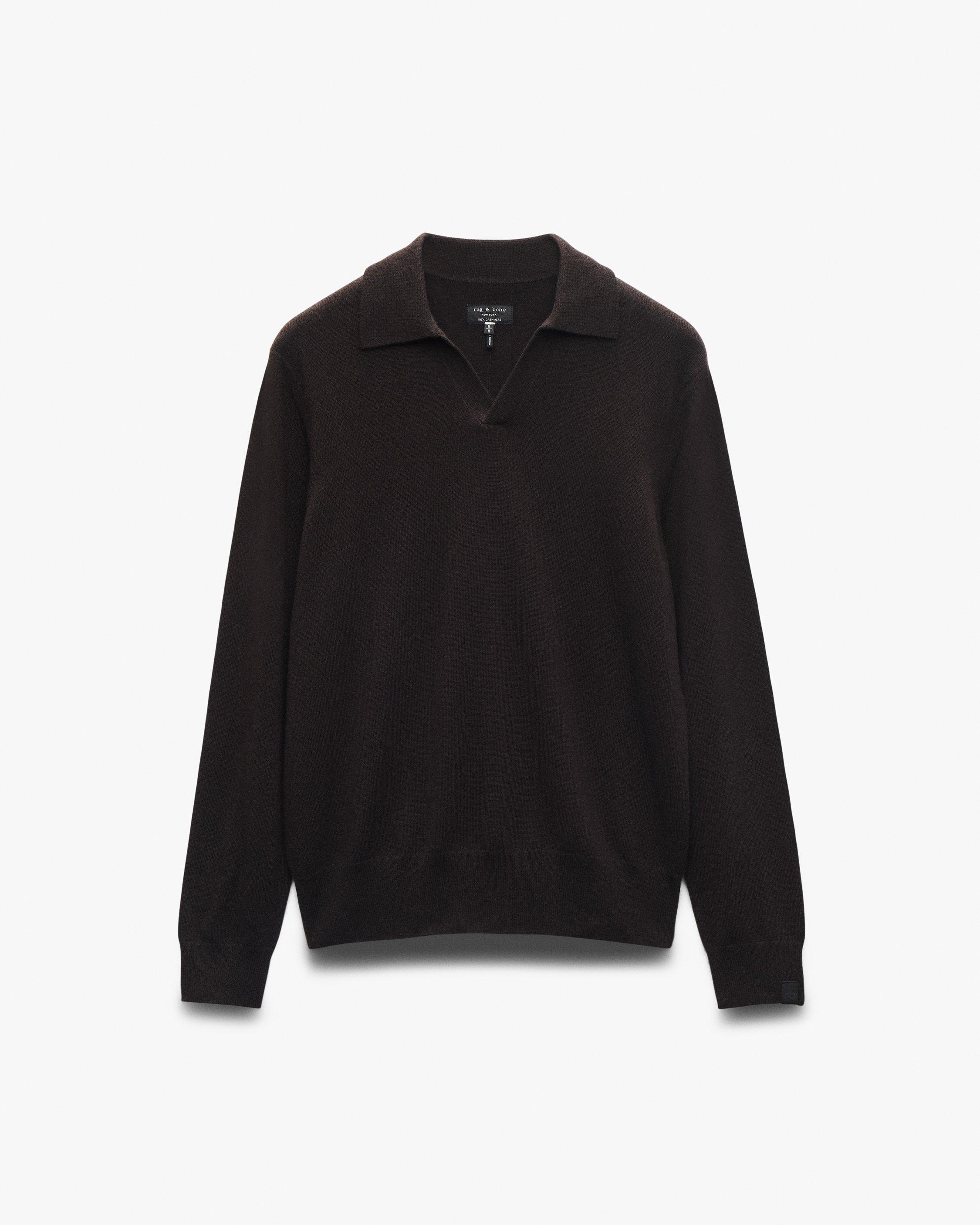 Downing Cashmere Polo - Dark Brown | rag & bone