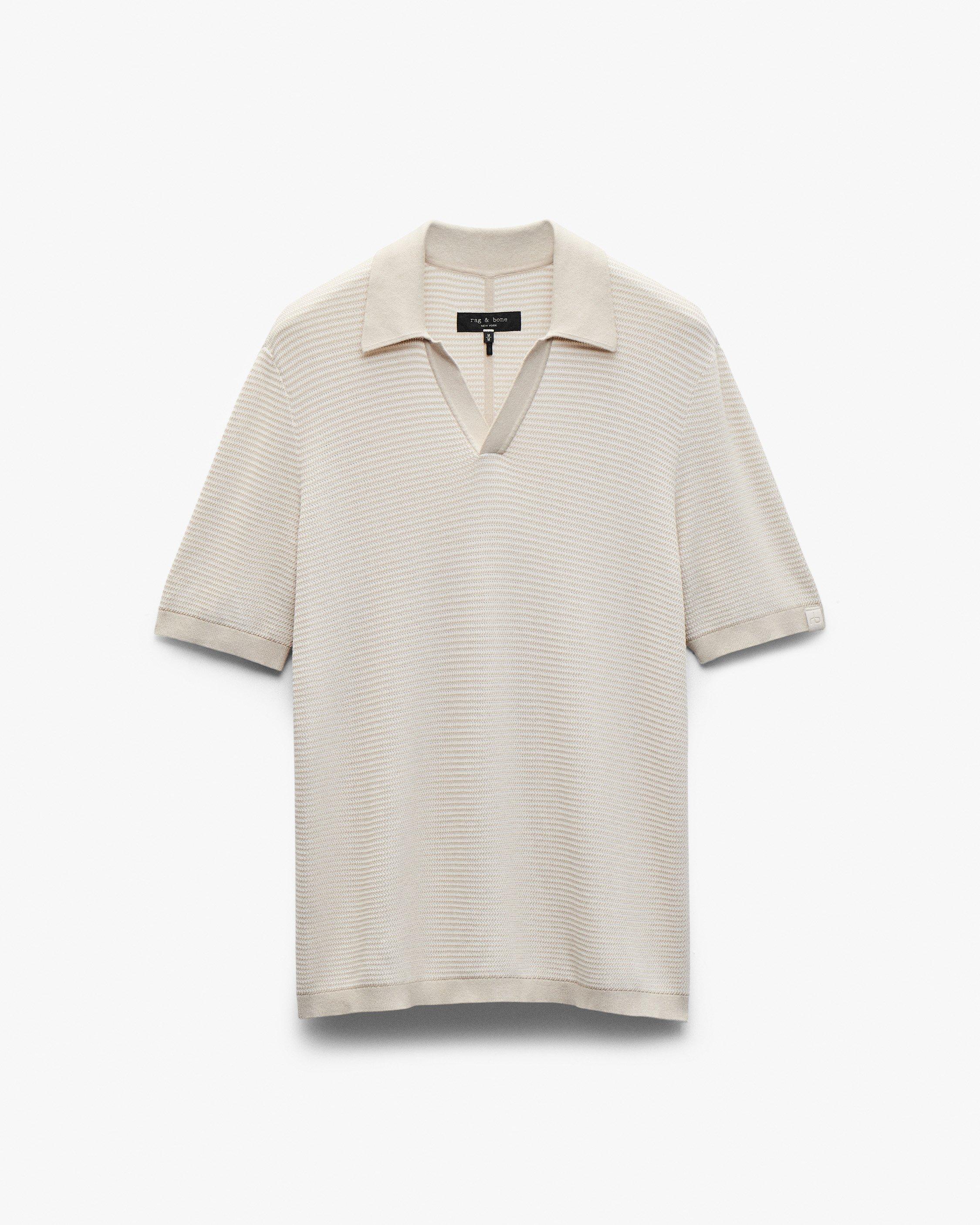 Harvey Knit Johnny Collar Polo image number 1