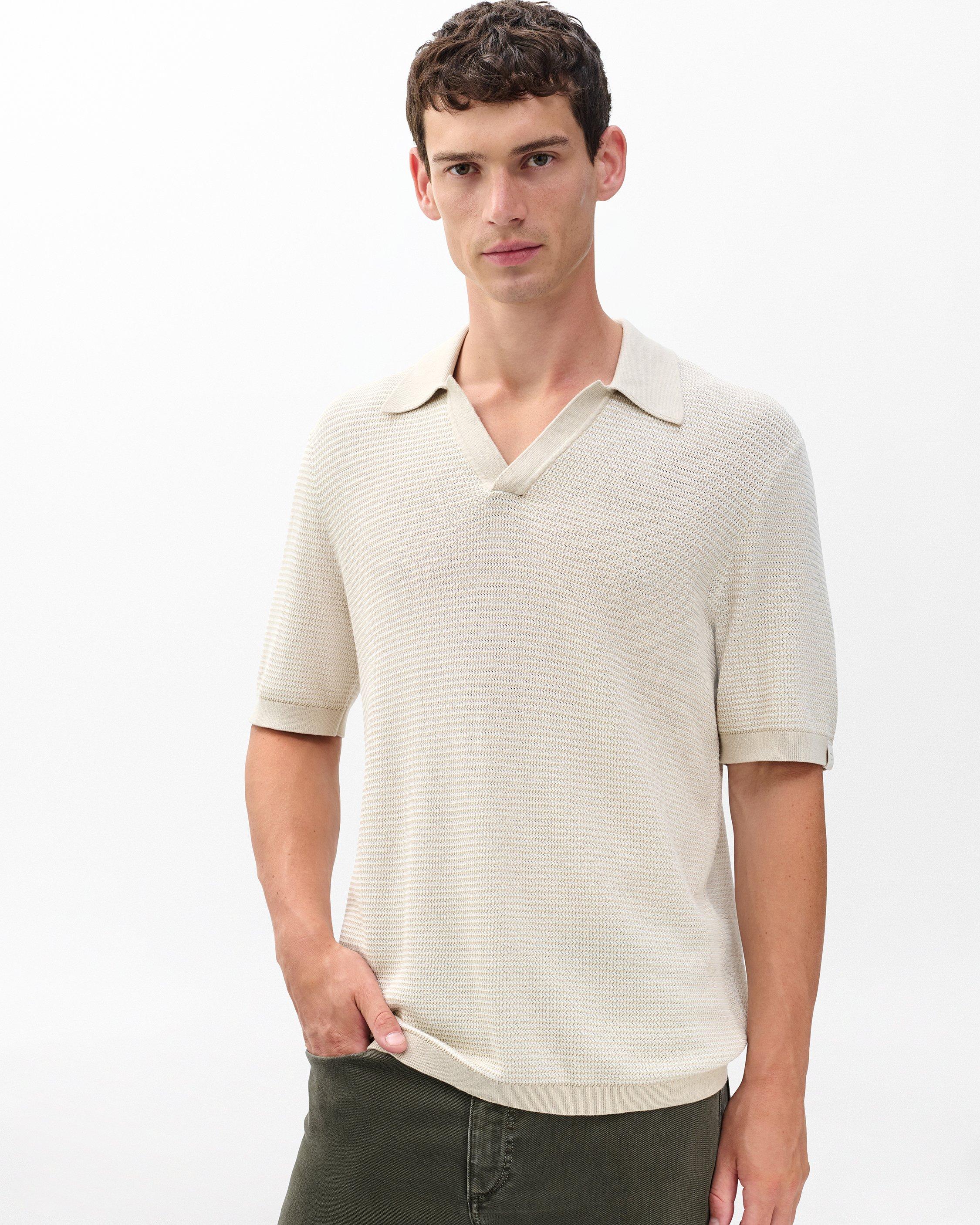 Harvey Knit Johnny Collar Polo image number 2