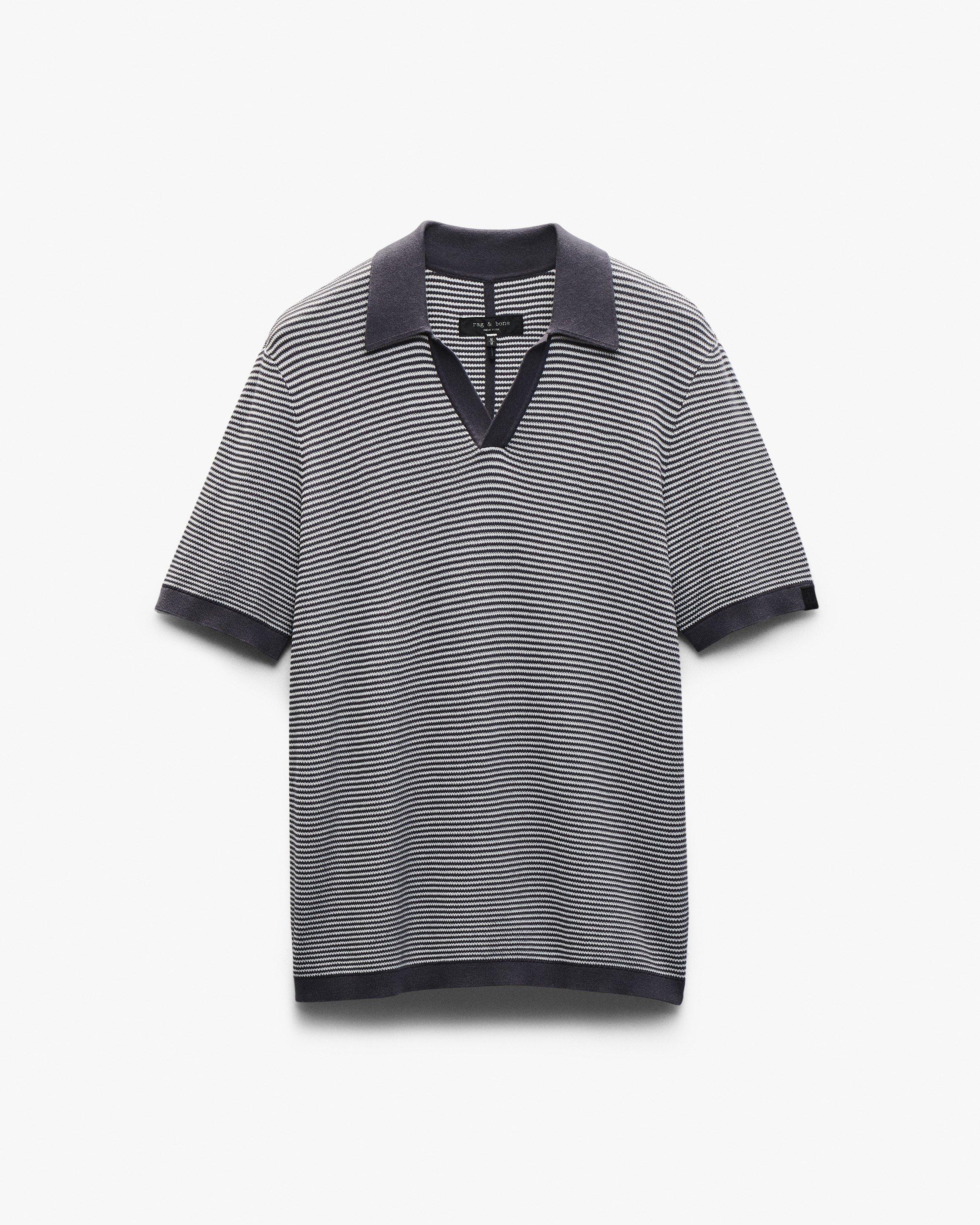 Harvey Knit Johnny Collar Polo image number 1