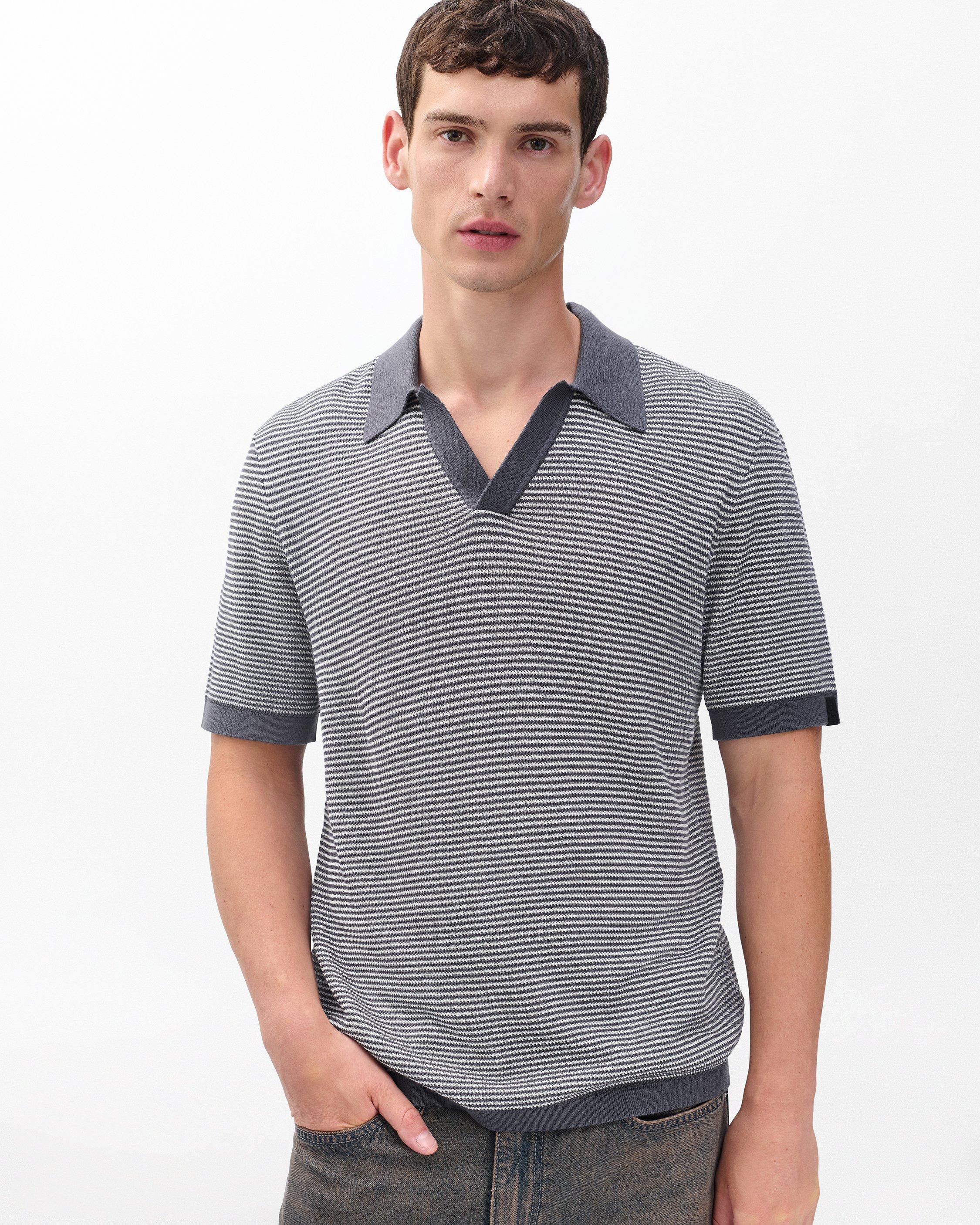 Harvey Knit Johnny Collar Polo image number 2