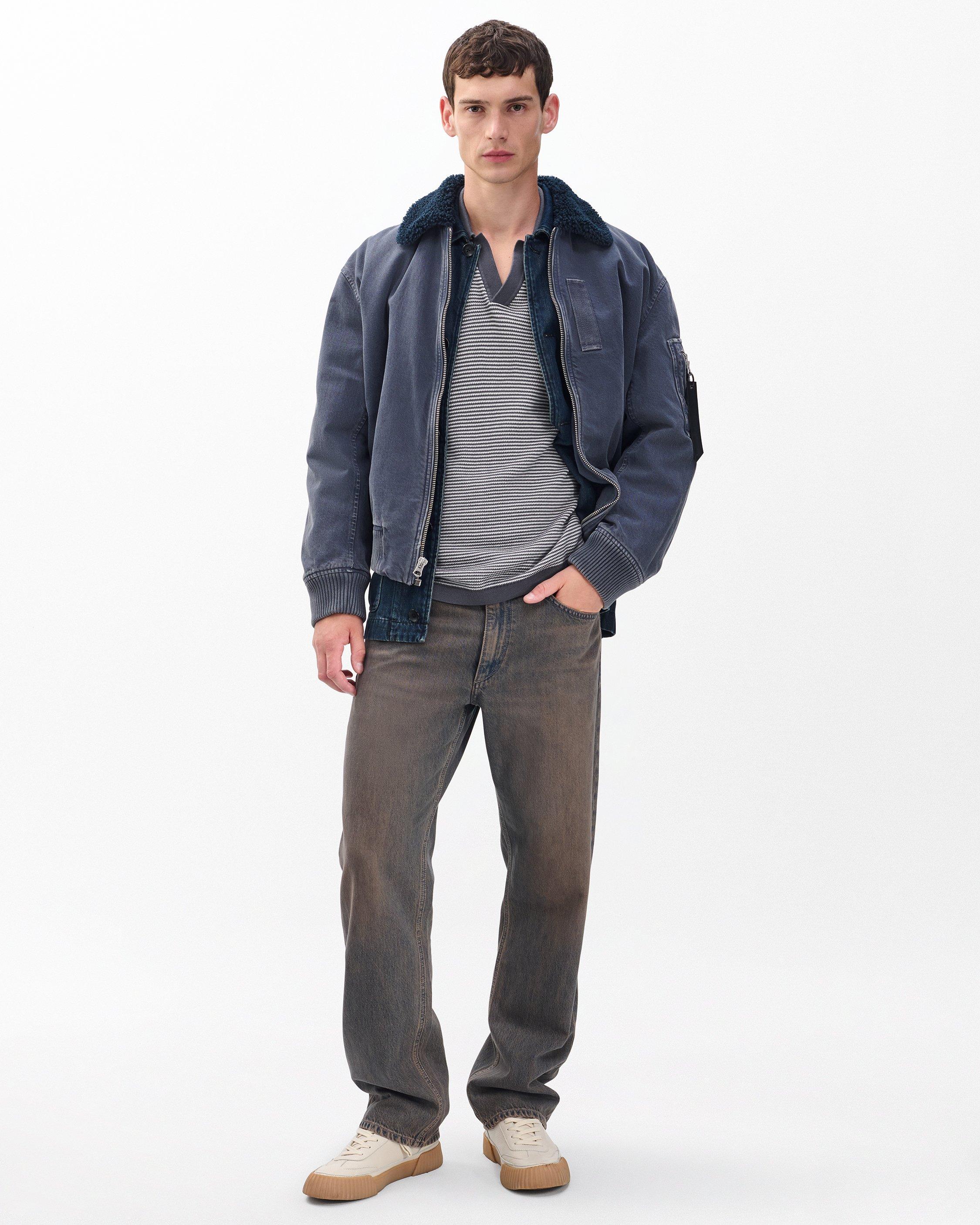 Harvey Knit Johnny Collar Polo image number 3