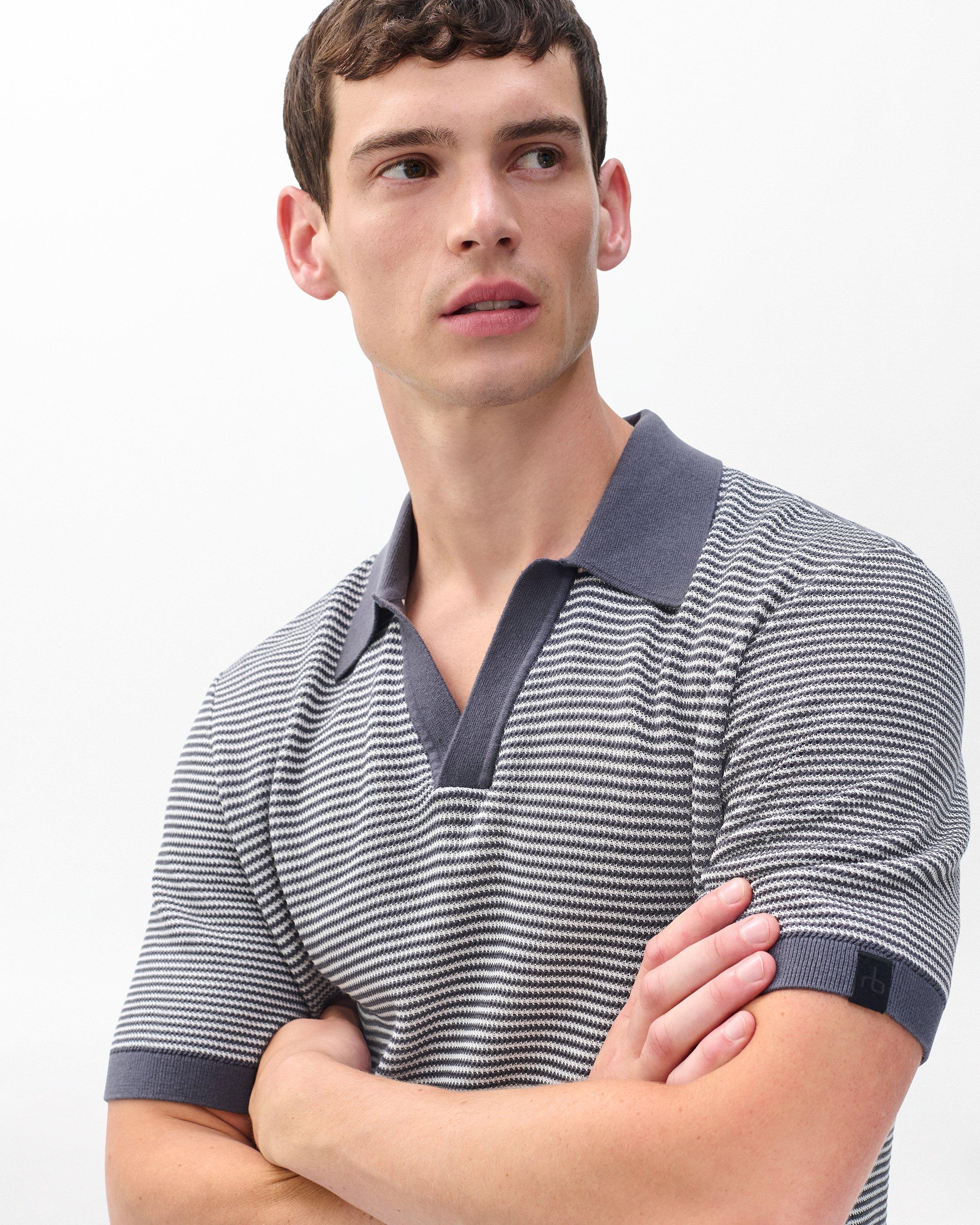 Harvey Knit Johnny Collar Polo image number 4