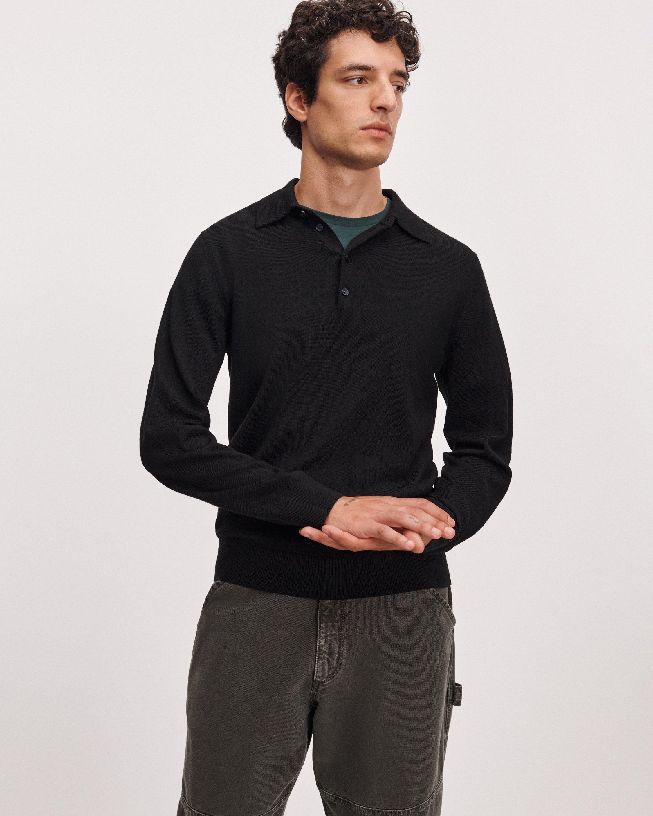 365 Merino Long-Sleeve Polo image number 2