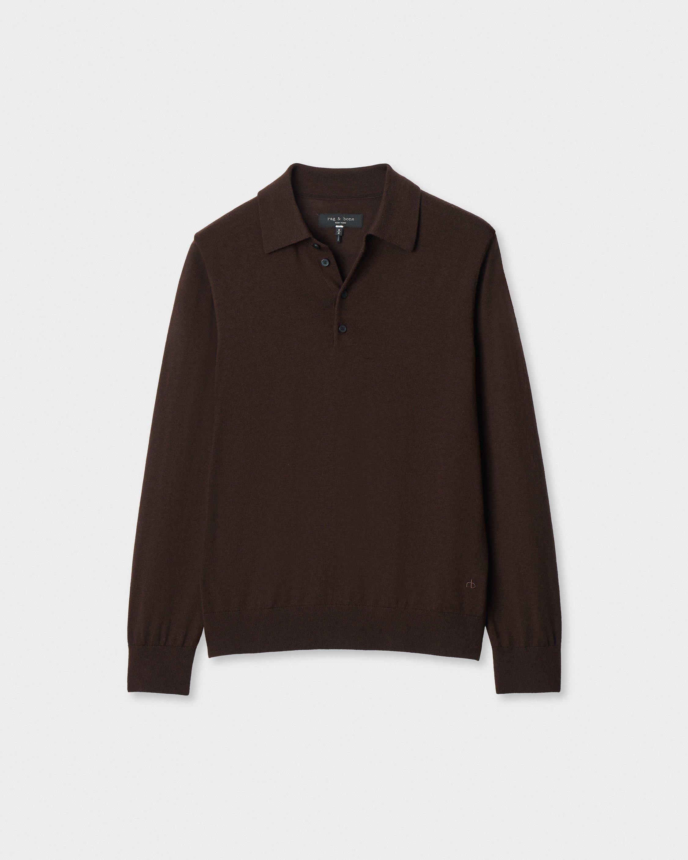 365 Merino Long-Sleeve Polo image number 1