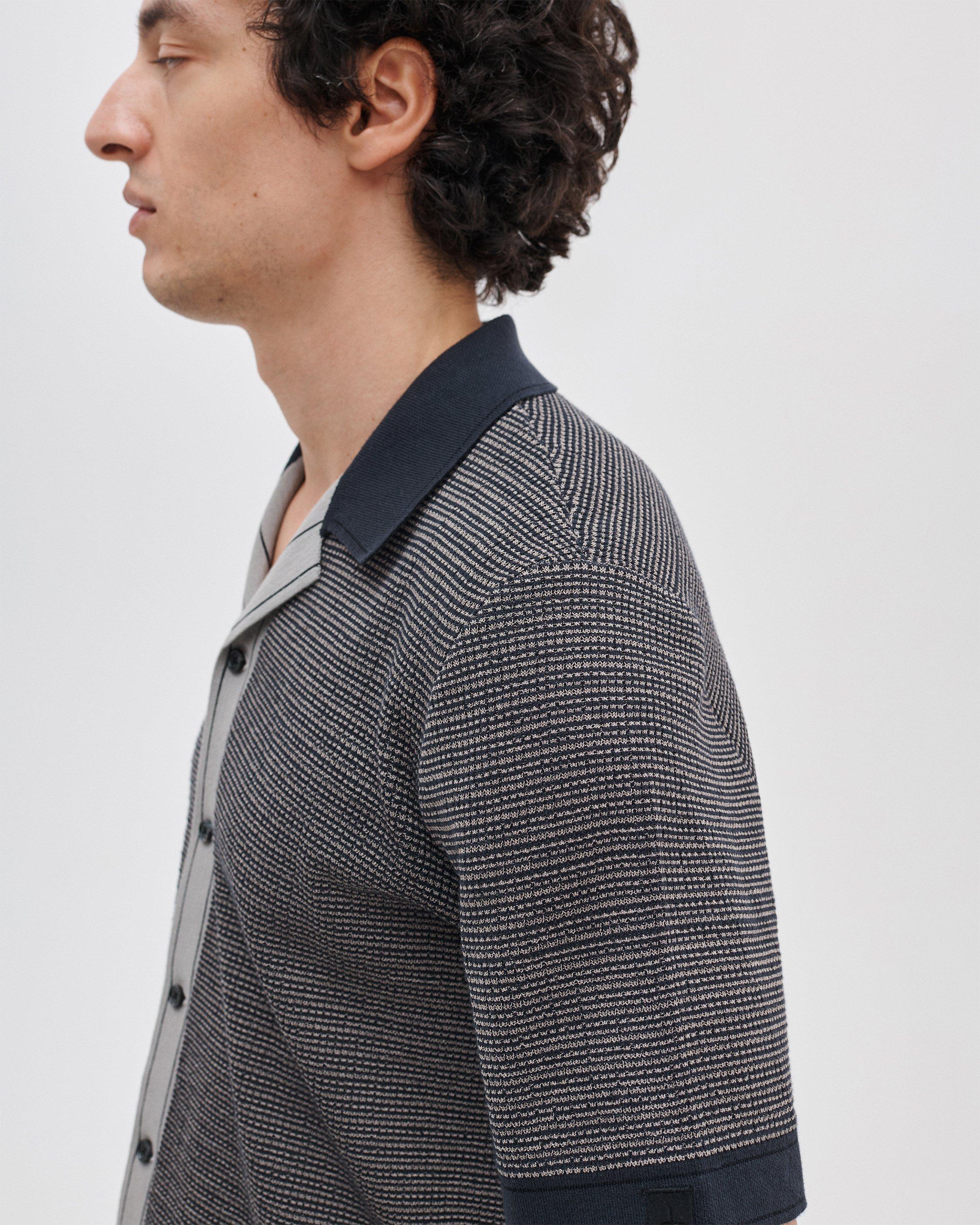 Harvey Contrast-Trim Knit Camp Shirt image number 4