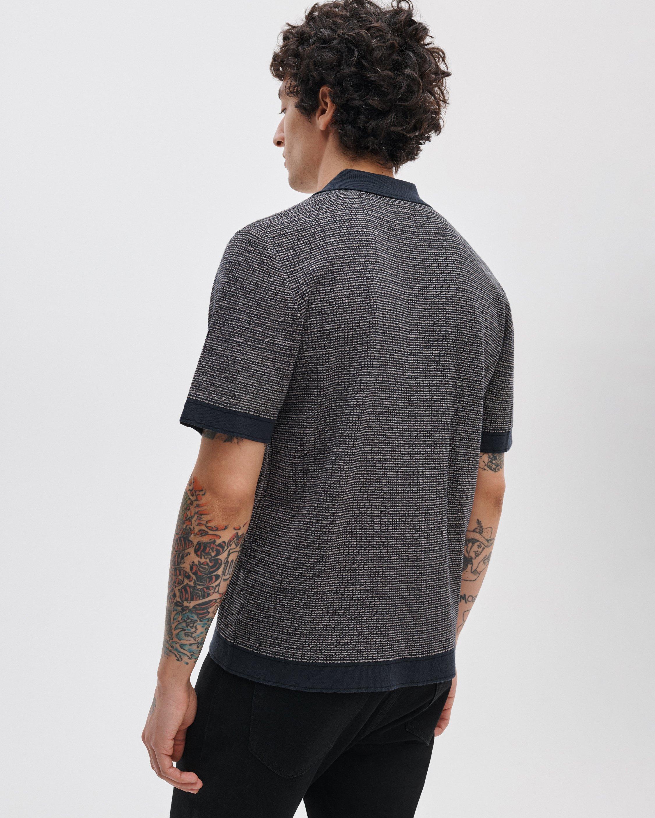 Harvey Contrast-Trim Knit Camp Shirt image number 5