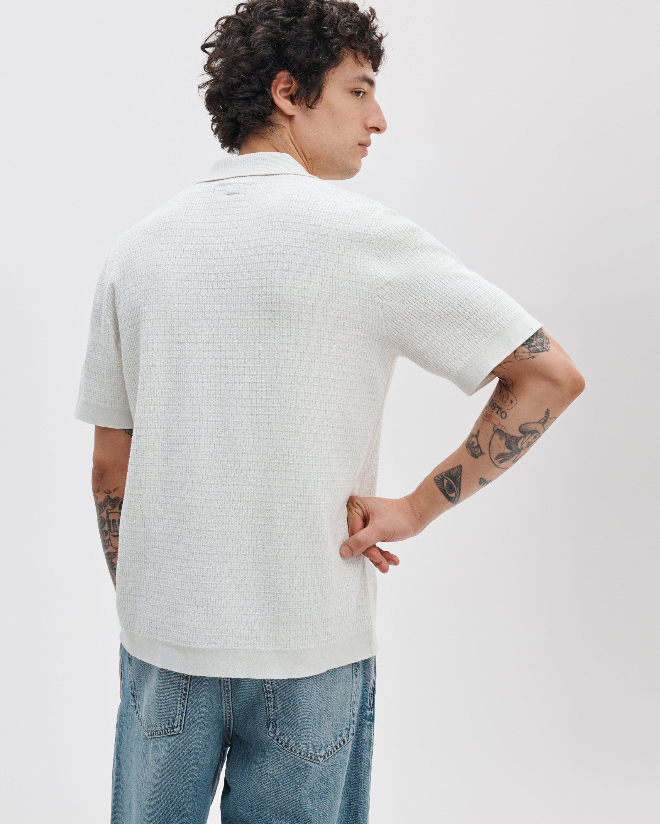 Harvey Contrast-Trim Knit Camp Shirt image number 5