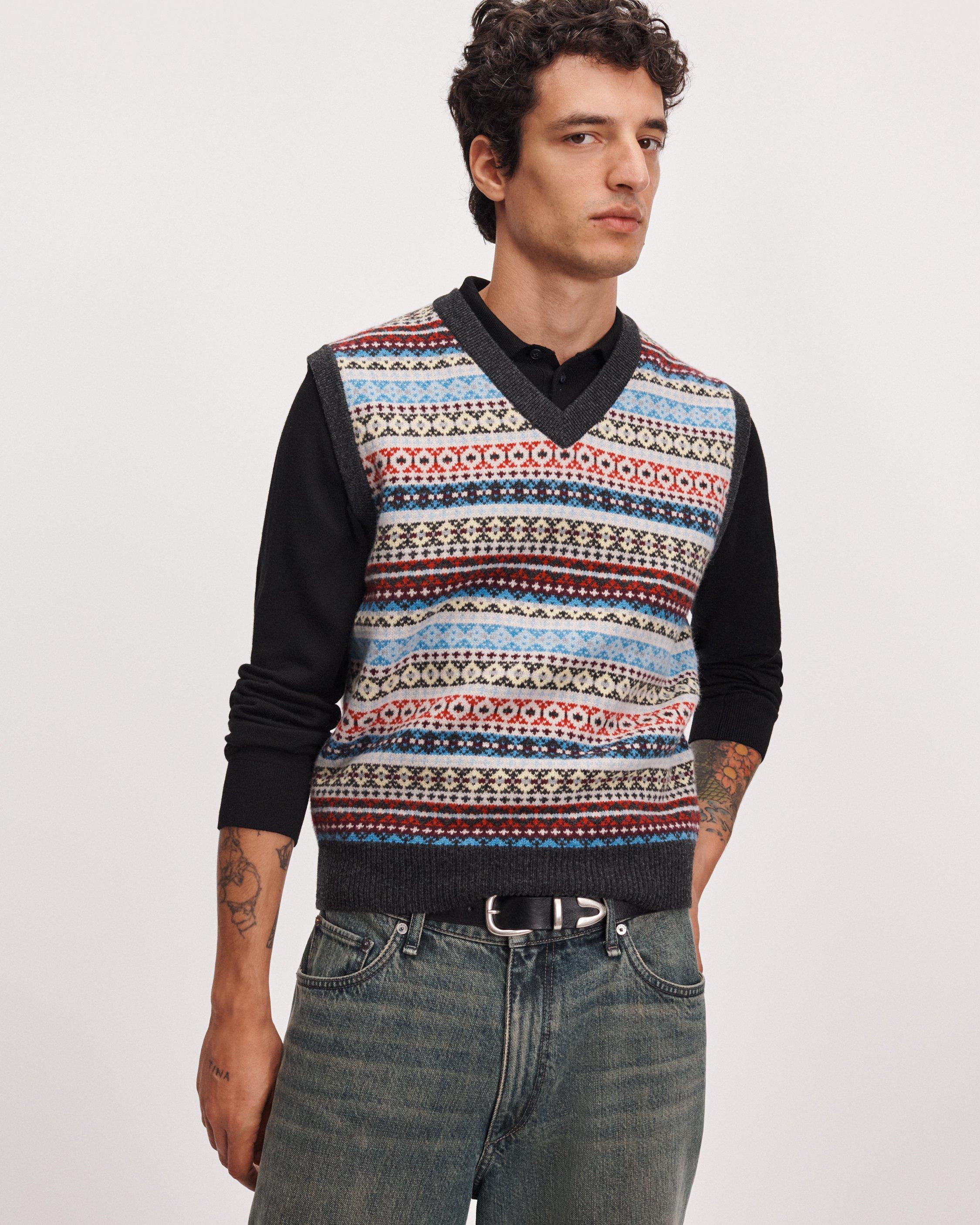 Fair Isle Wool Vest image number 2
