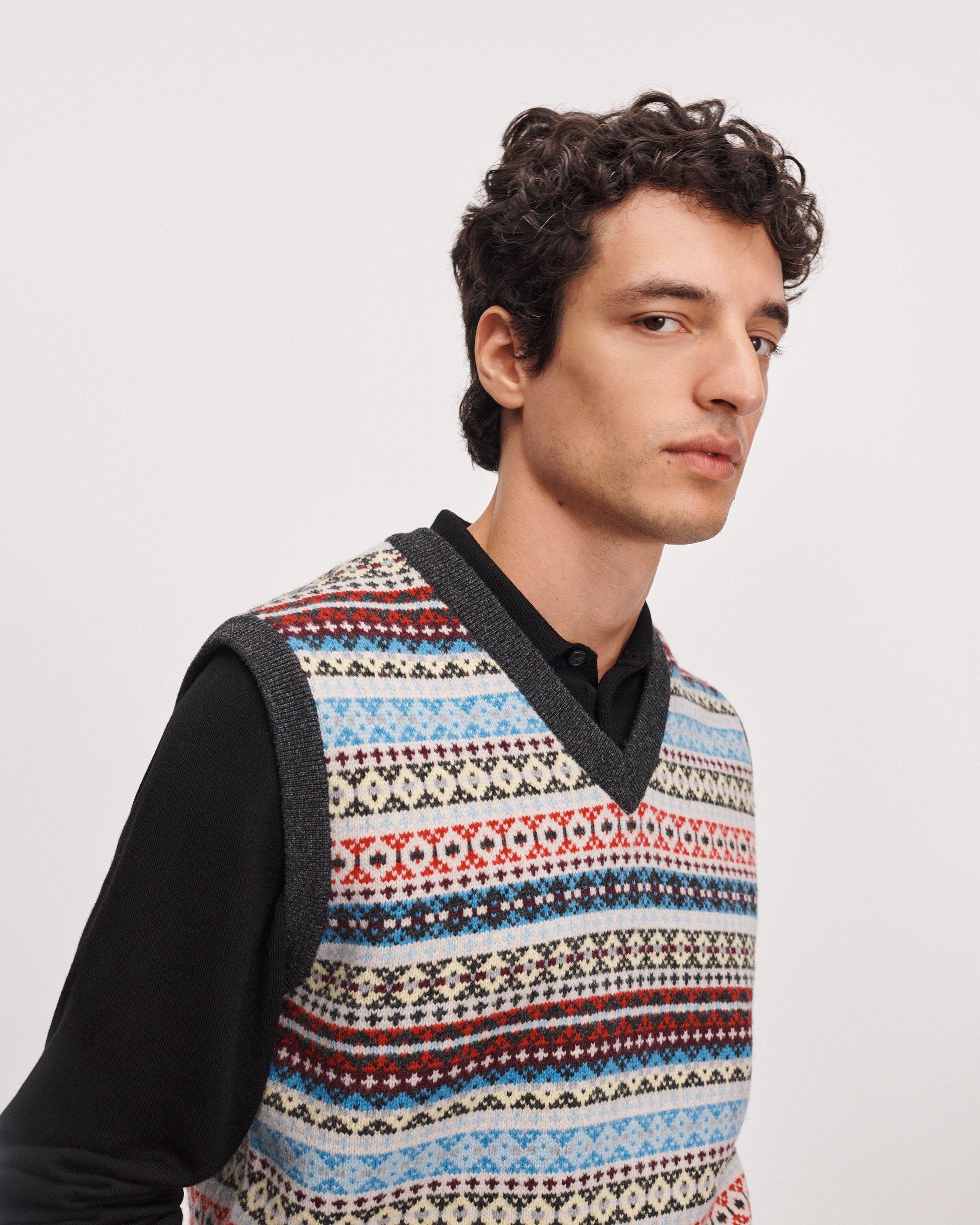 Fair Isle Wool Vest image number 4