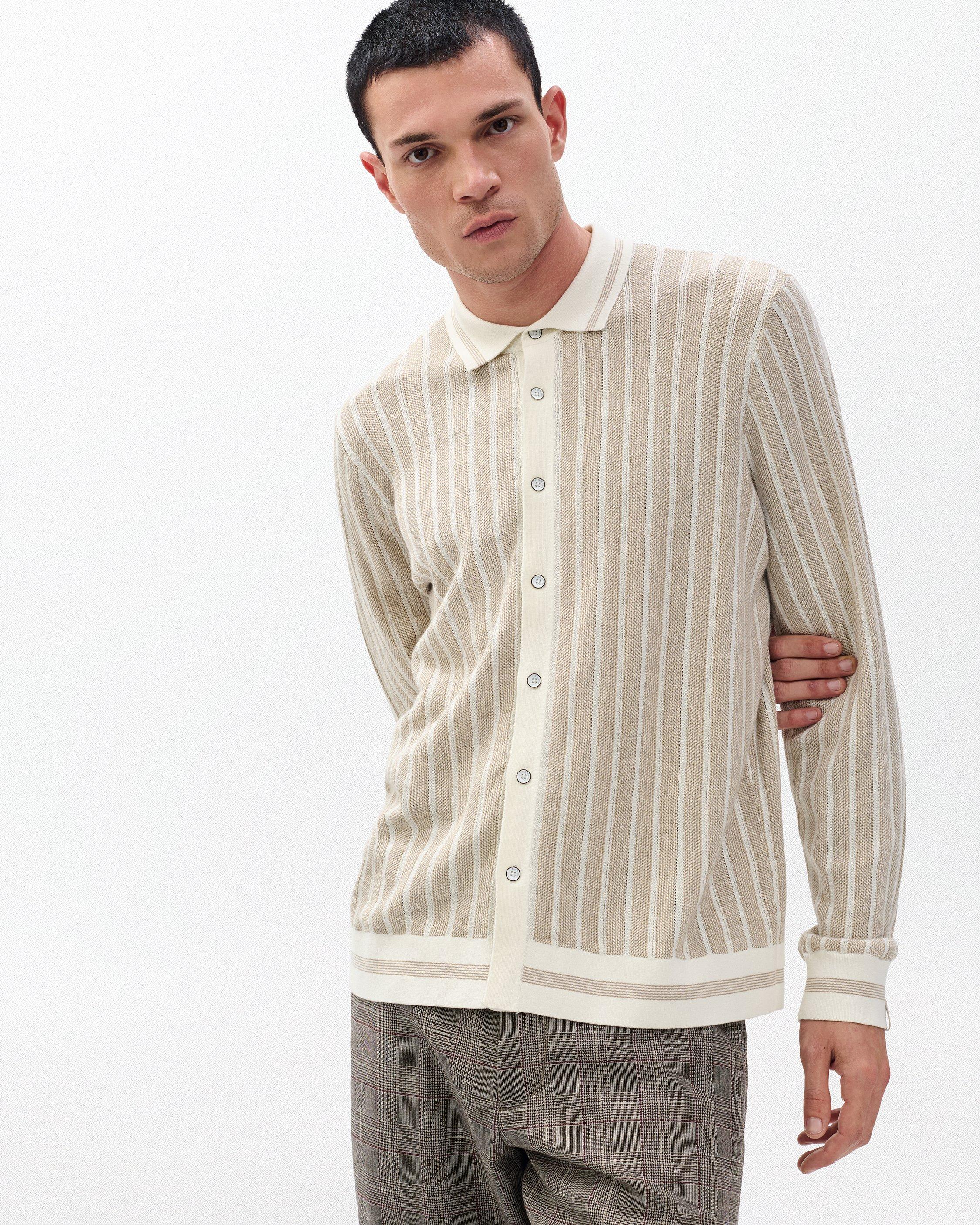 Harvey Ribbed Knit Shirt image number 2