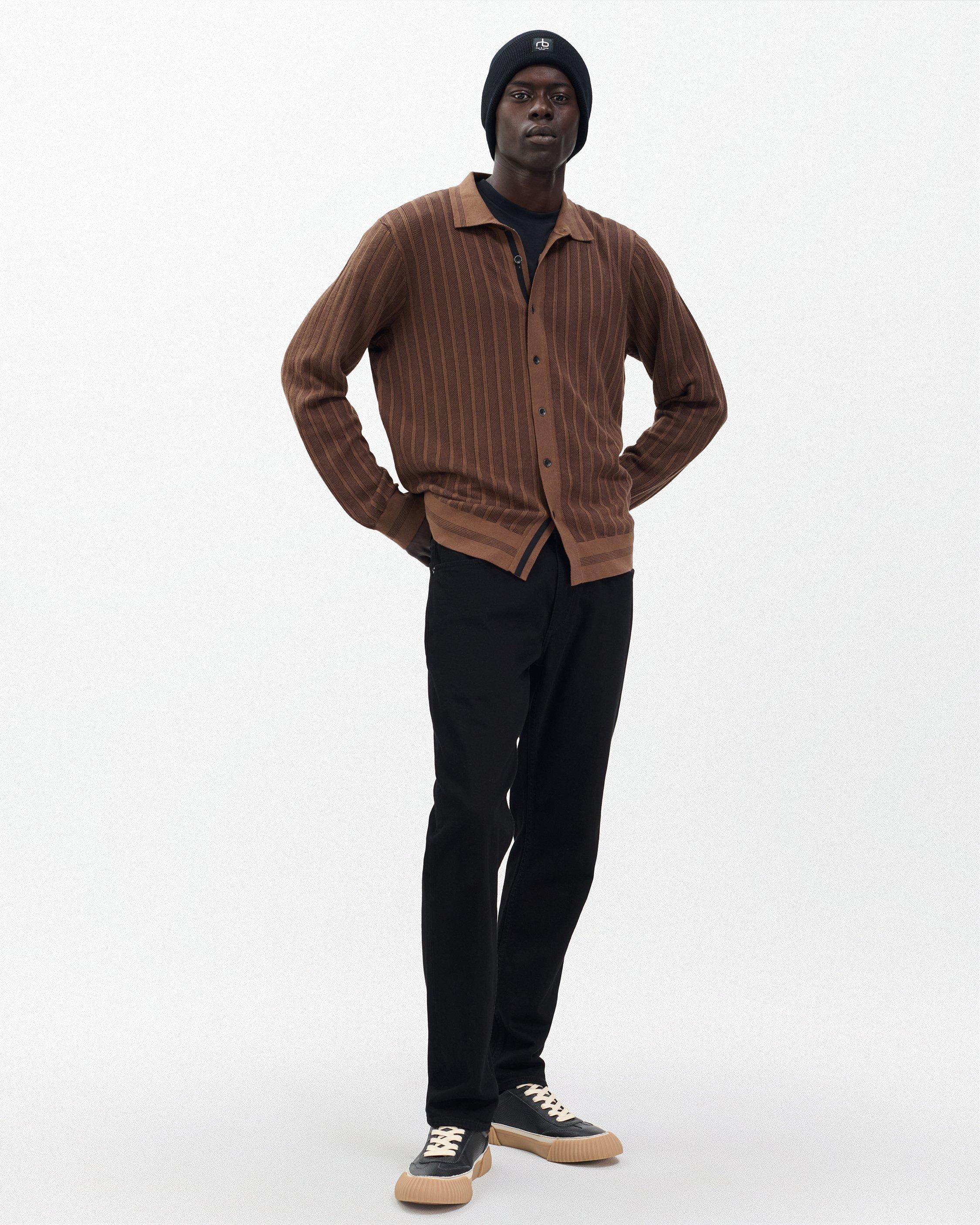 Harvey Ribbed Knit Shirt - Coffee | rag & bone