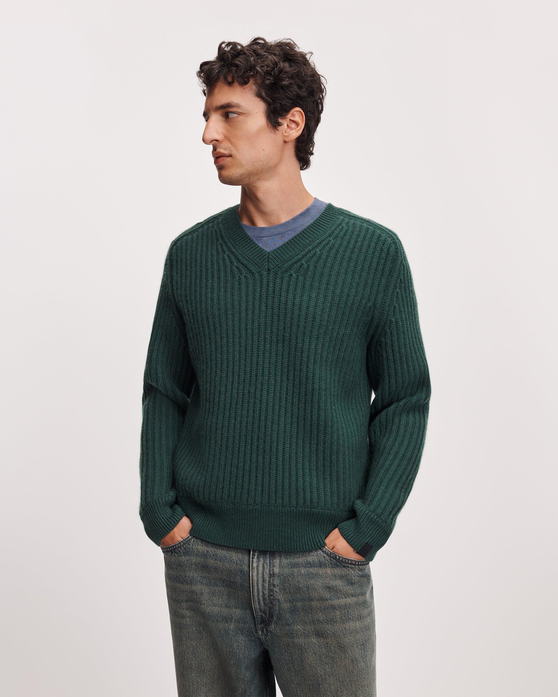 Theo Wool-Cashmere V-Neck Sweater image number 2