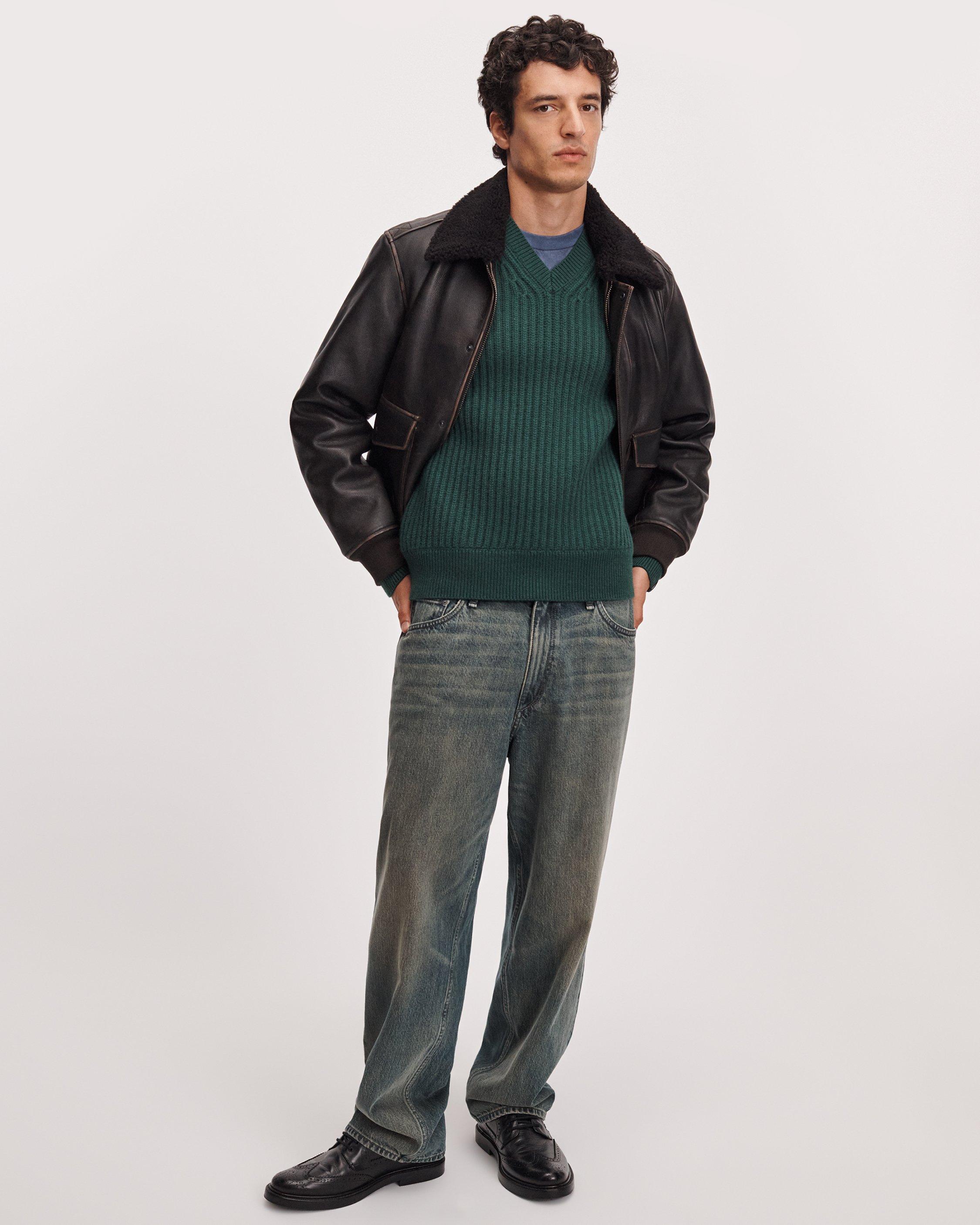 Theo Wool-Cashmere V-Neck Sweater image number 3