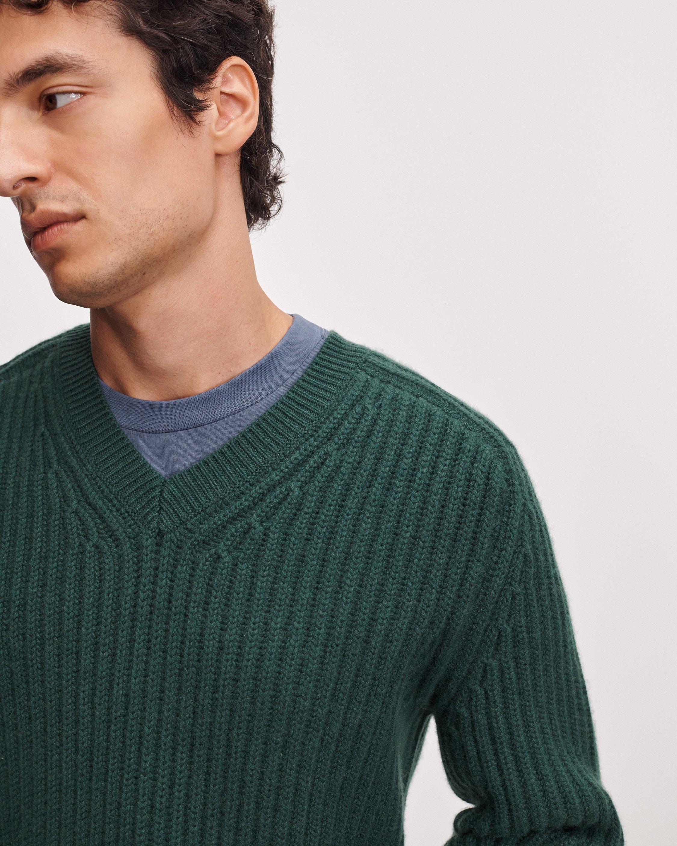 Theo Wool-Cashmere V-Neck Sweater image number 4