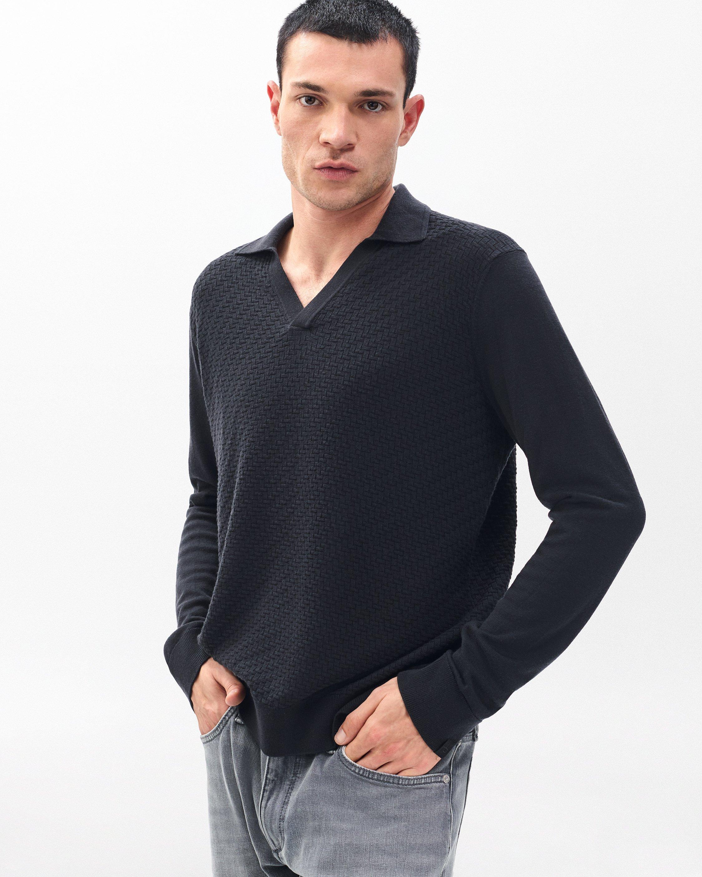 Charles Johnny Collar Wool Polo image number 1