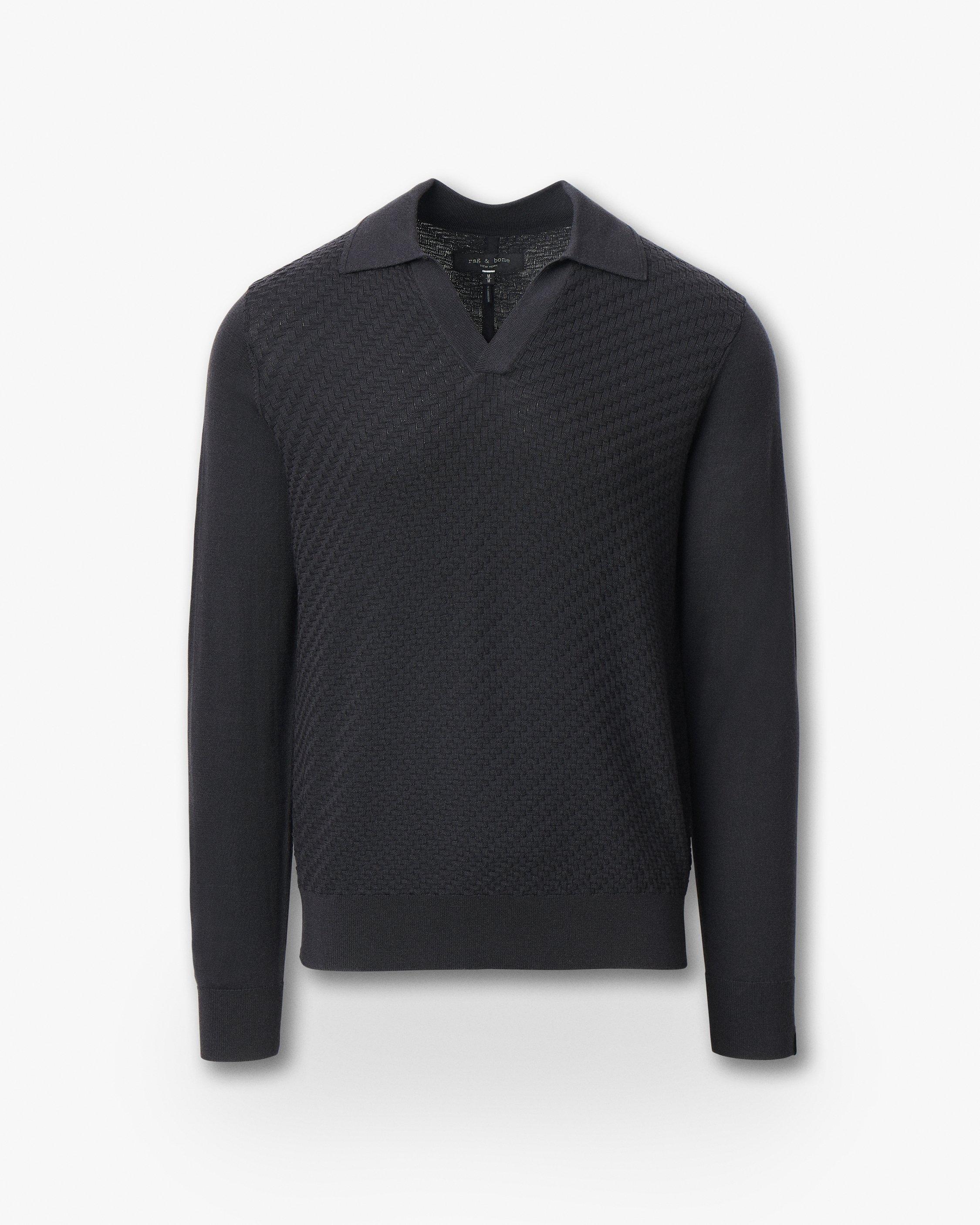 Charles Johnny Collar Wool Polo image number 2
