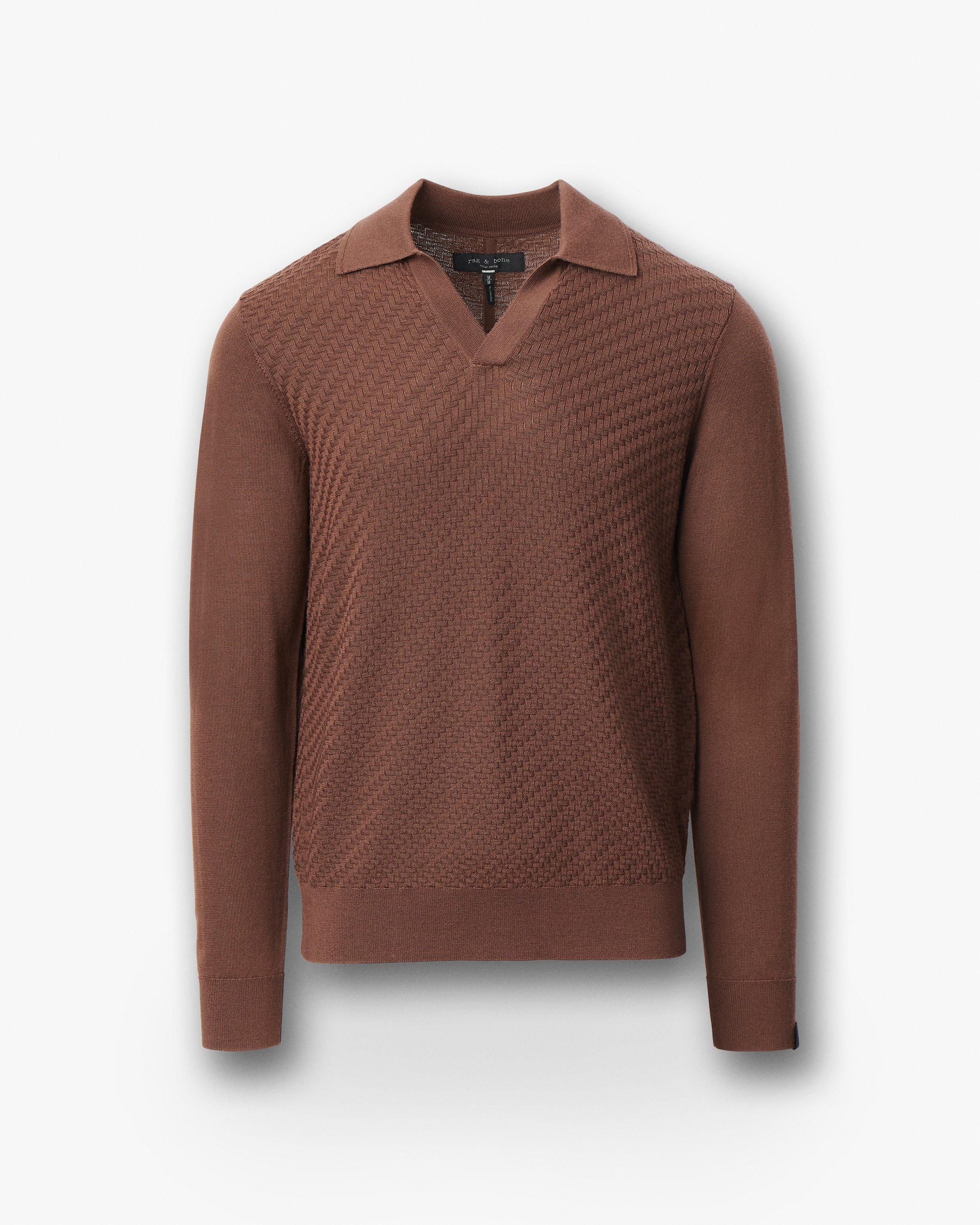 Charles Johnny Collar Wool Polo image number 2