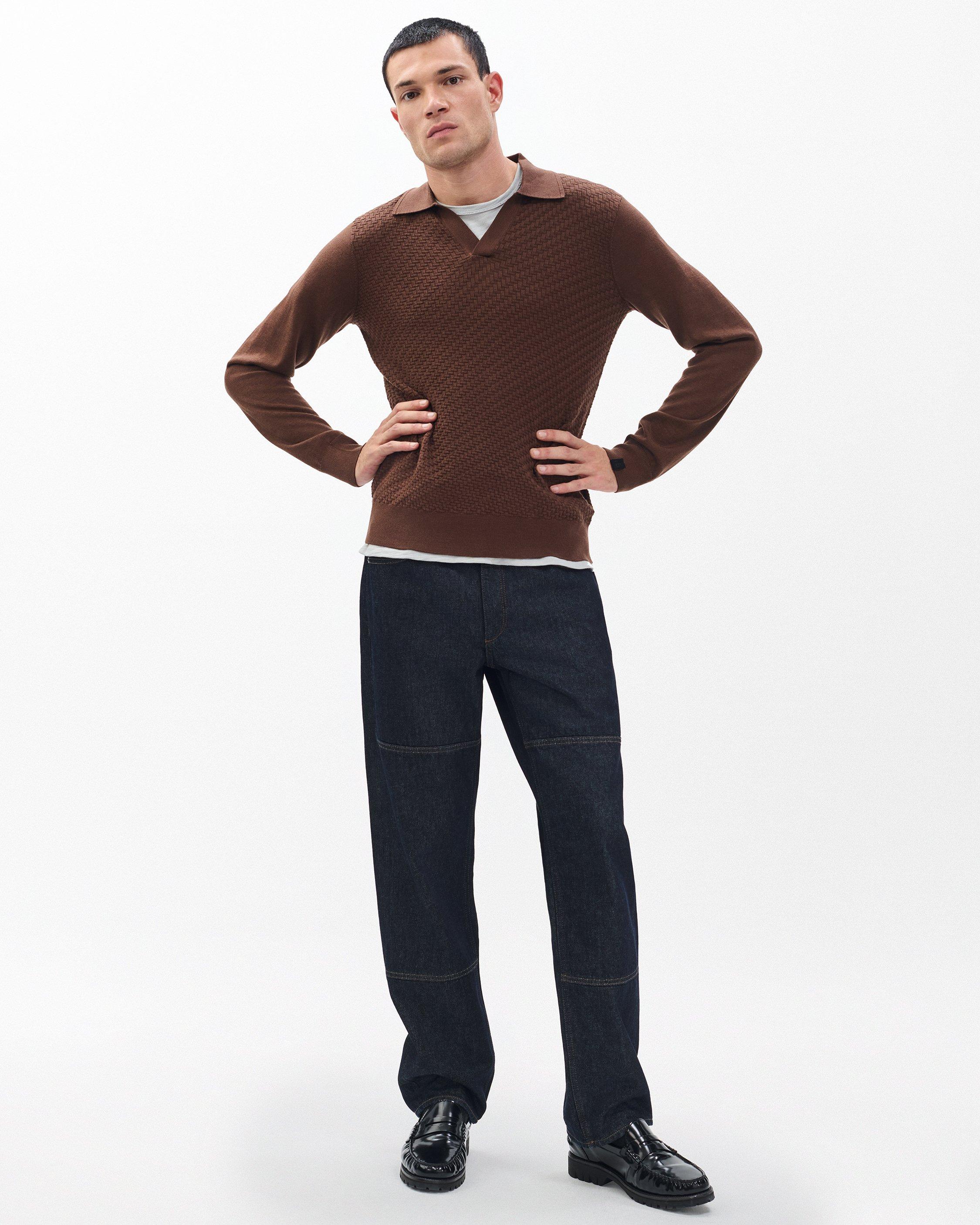 Charles Johnny Collar Wool Polo image number 3