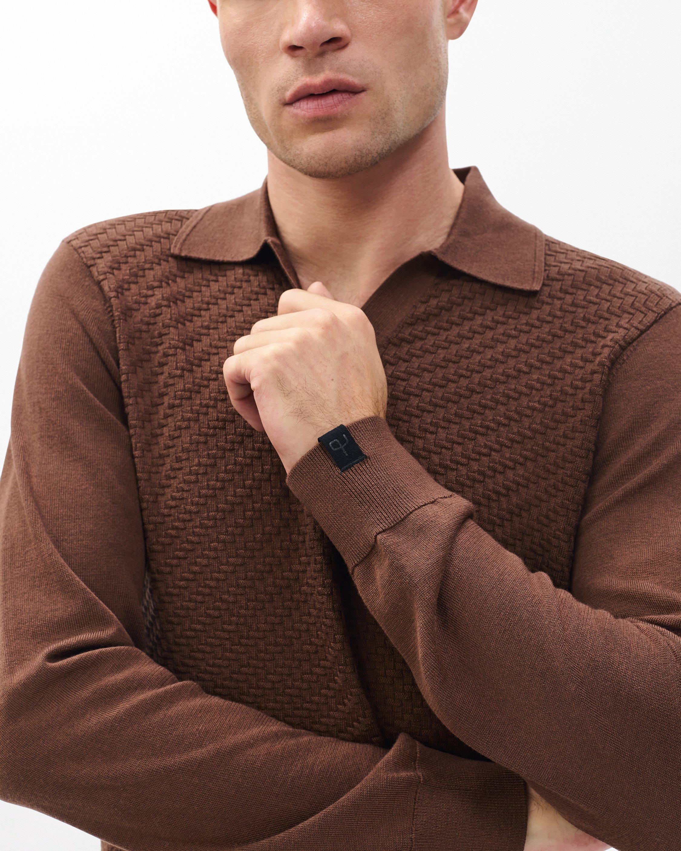Charles Johnny Collar Wool Polo image number 4