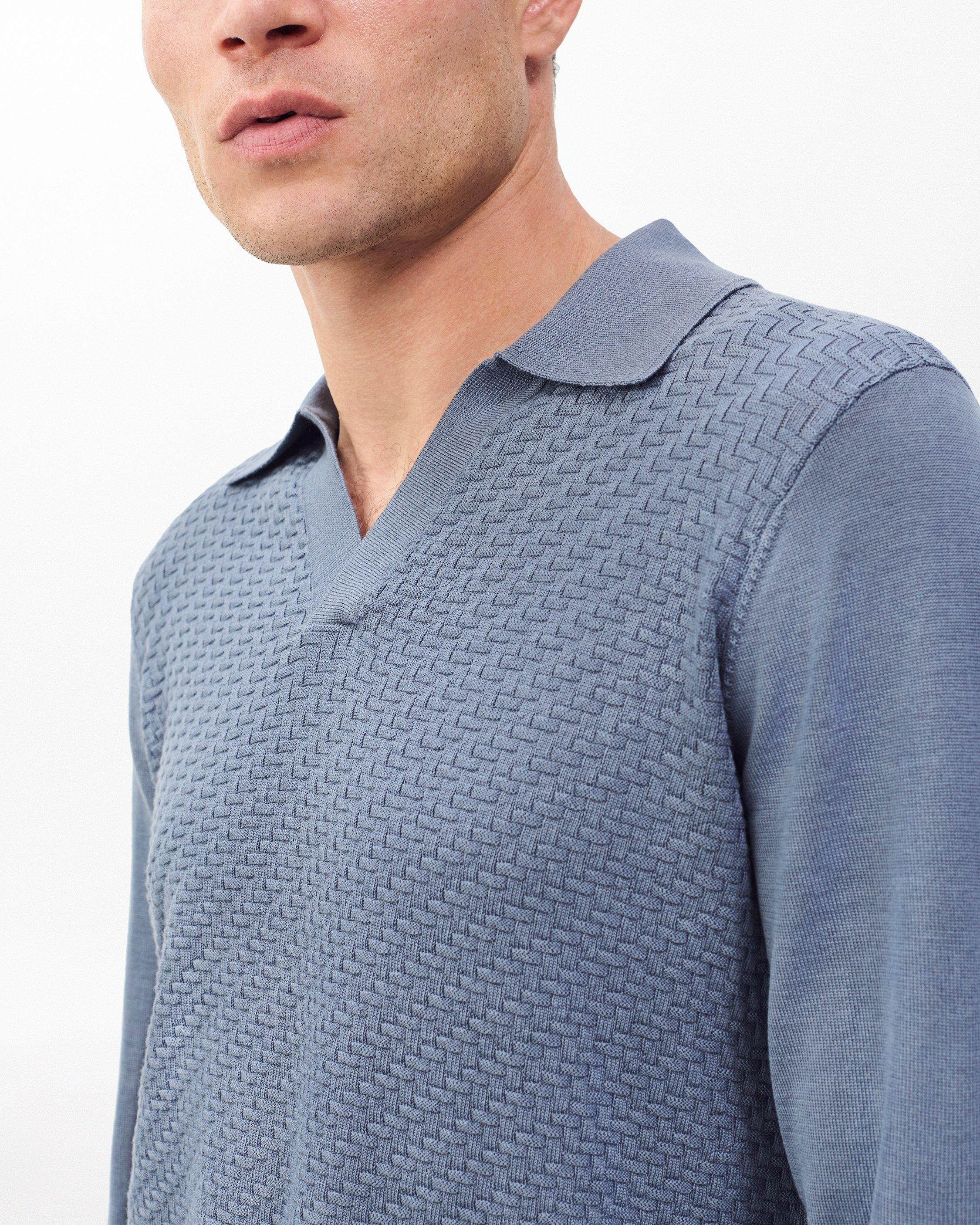 Charles Johnny Collar Wool Polo image number 5