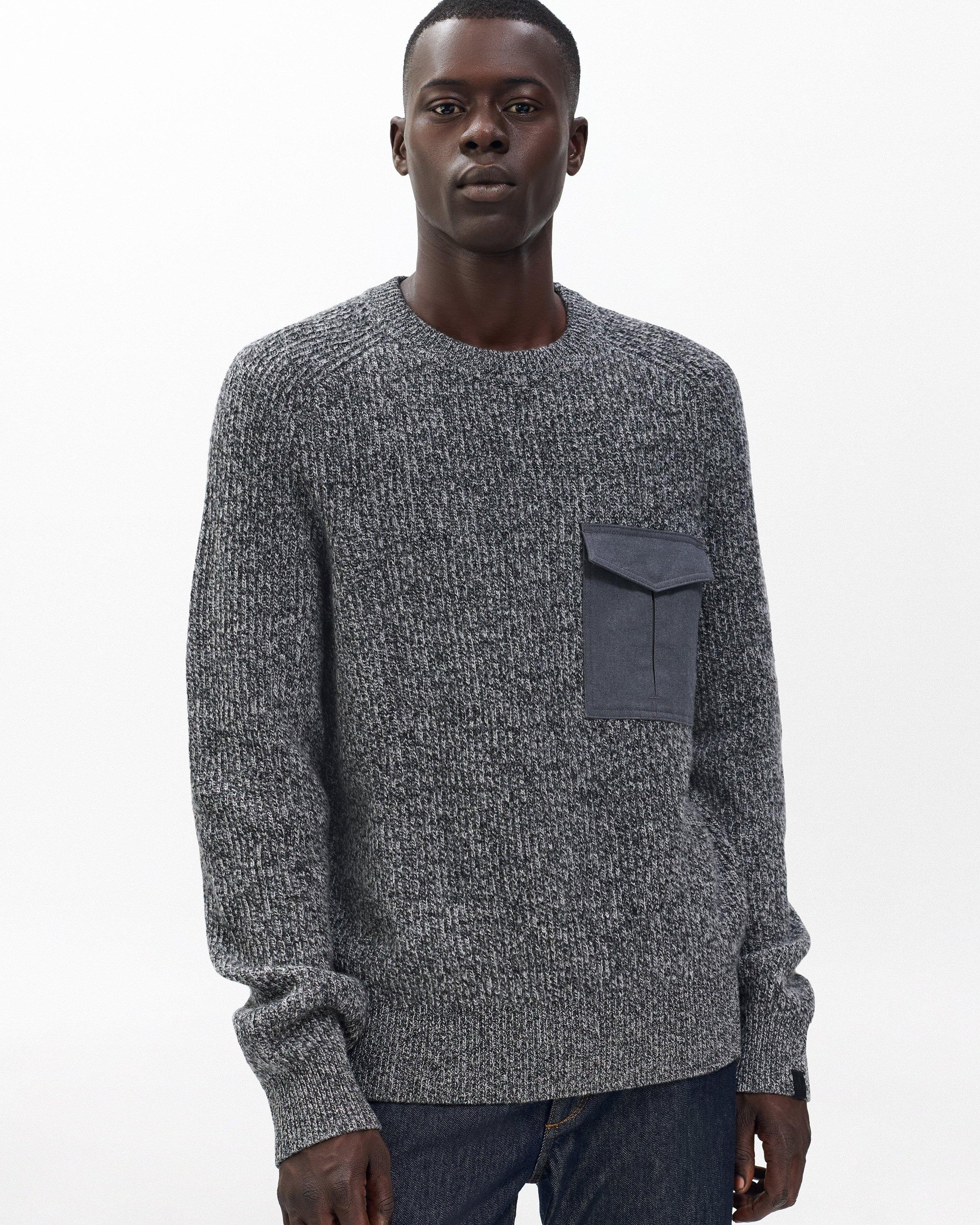 Walker Marled Mixed-Media Sweater image number 5