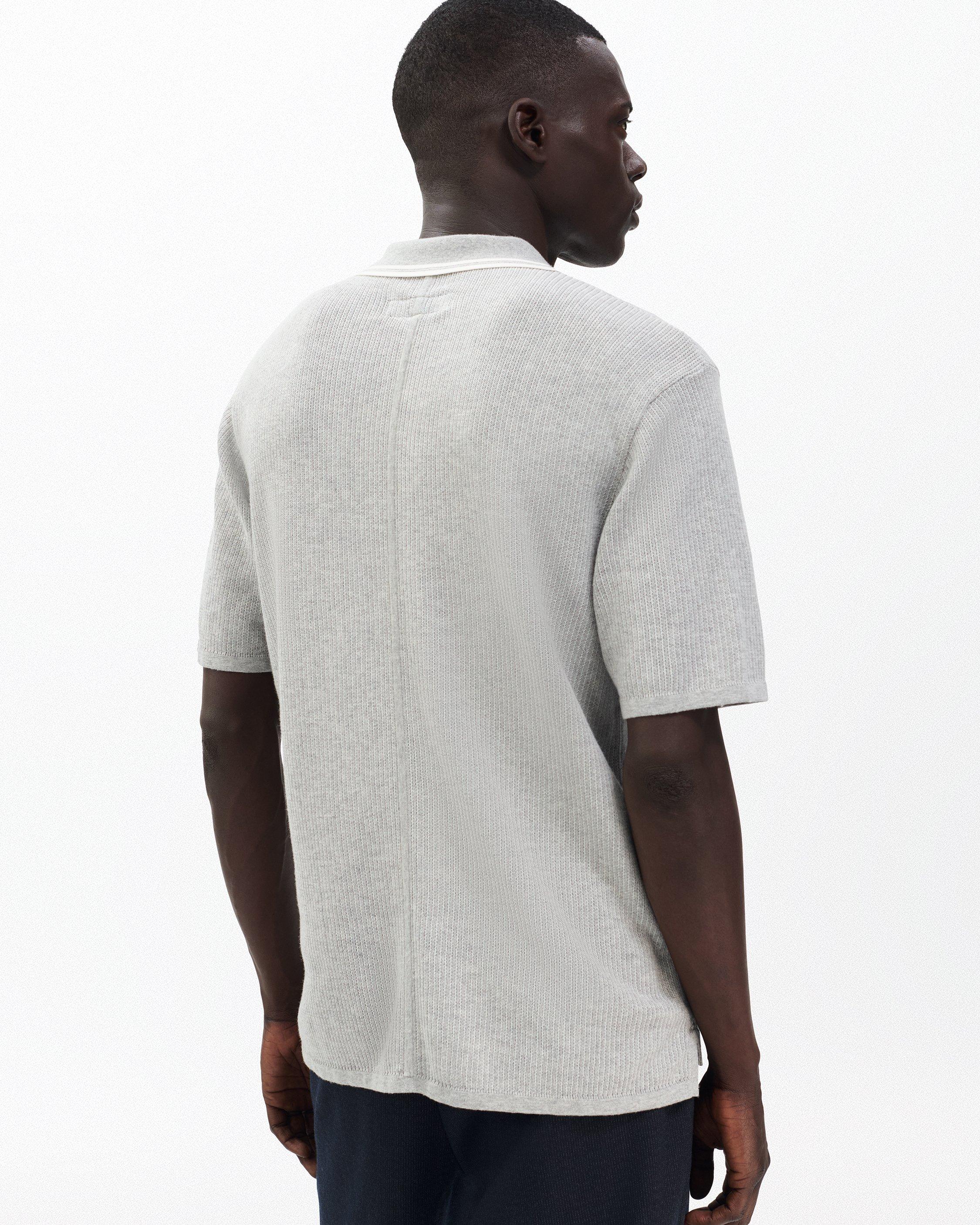 Harvey Tipped Knit Polo - Heather Grey | rag & bone