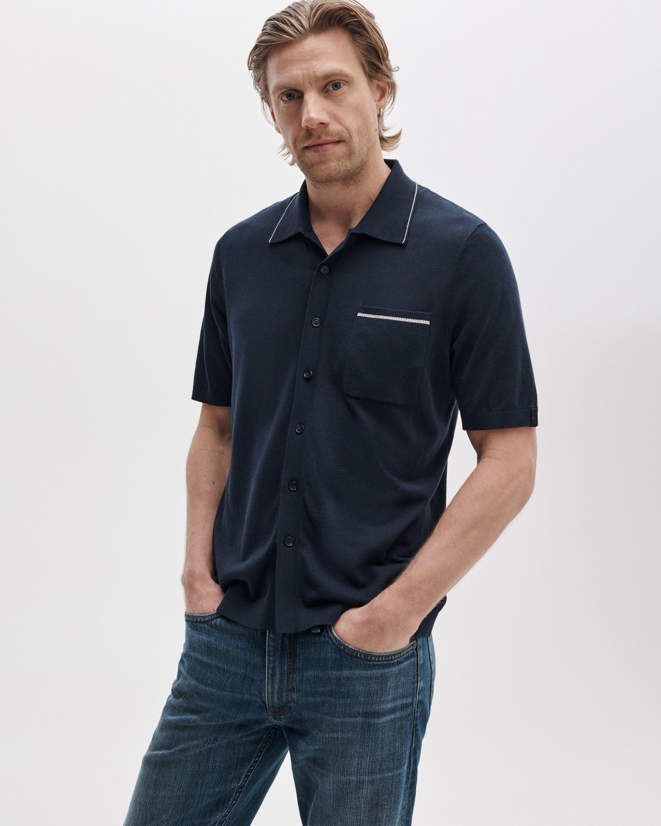 Dalton Silk-Cotton Knit Shirt image number 2