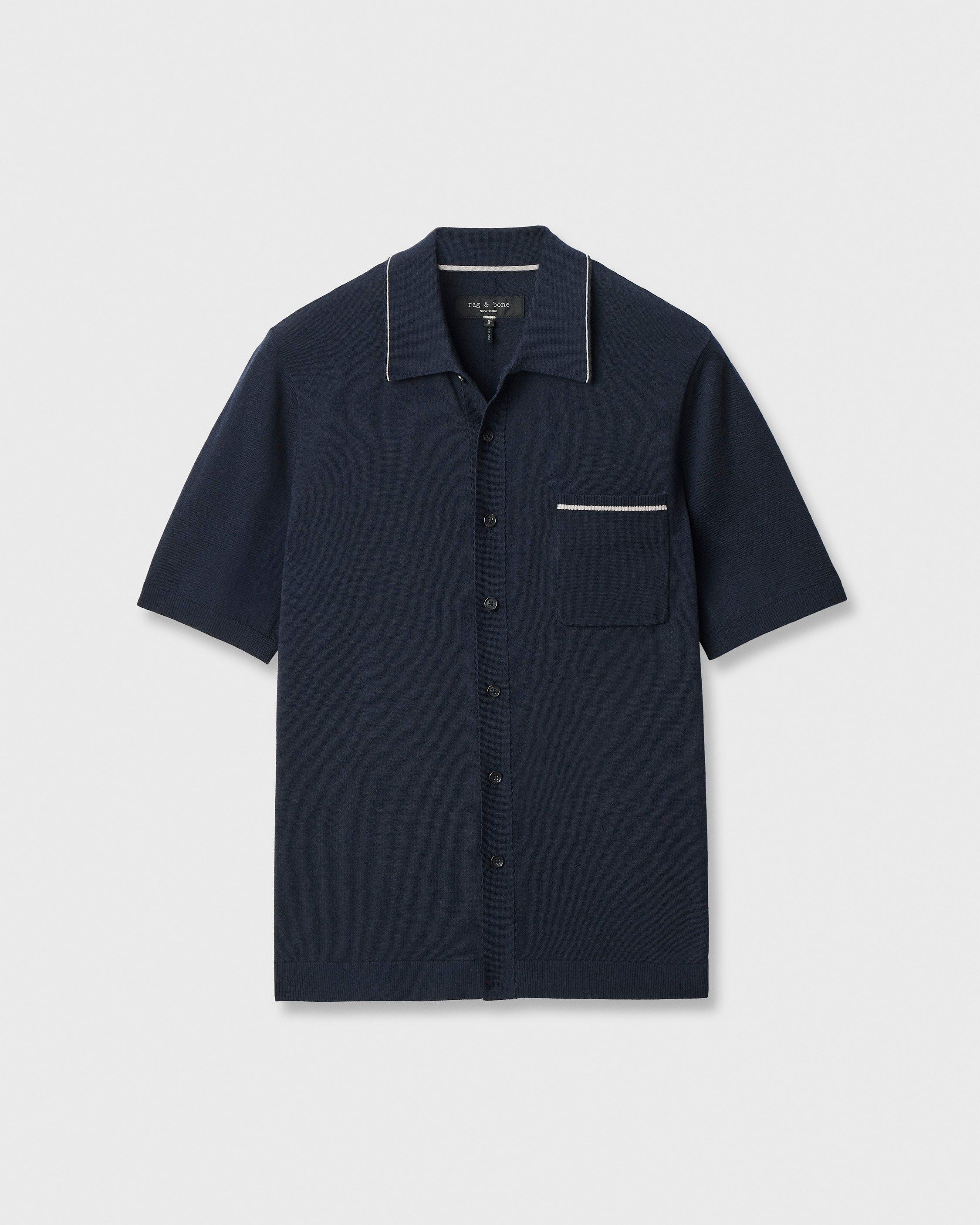 Dalton Silk-Cotton Knit Shirt image number 1