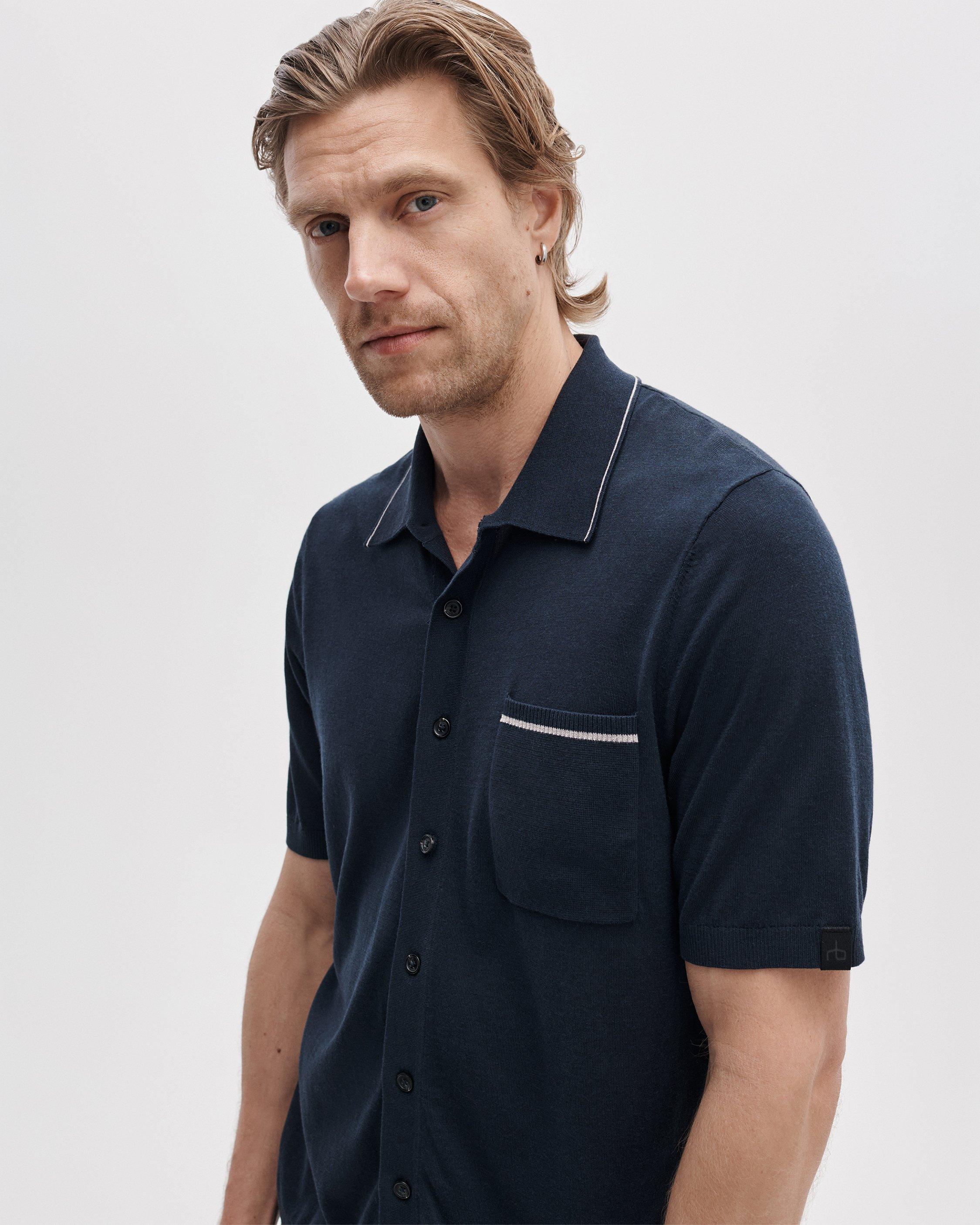 Dalton Silk-Cotton Knit Shirt image number 4