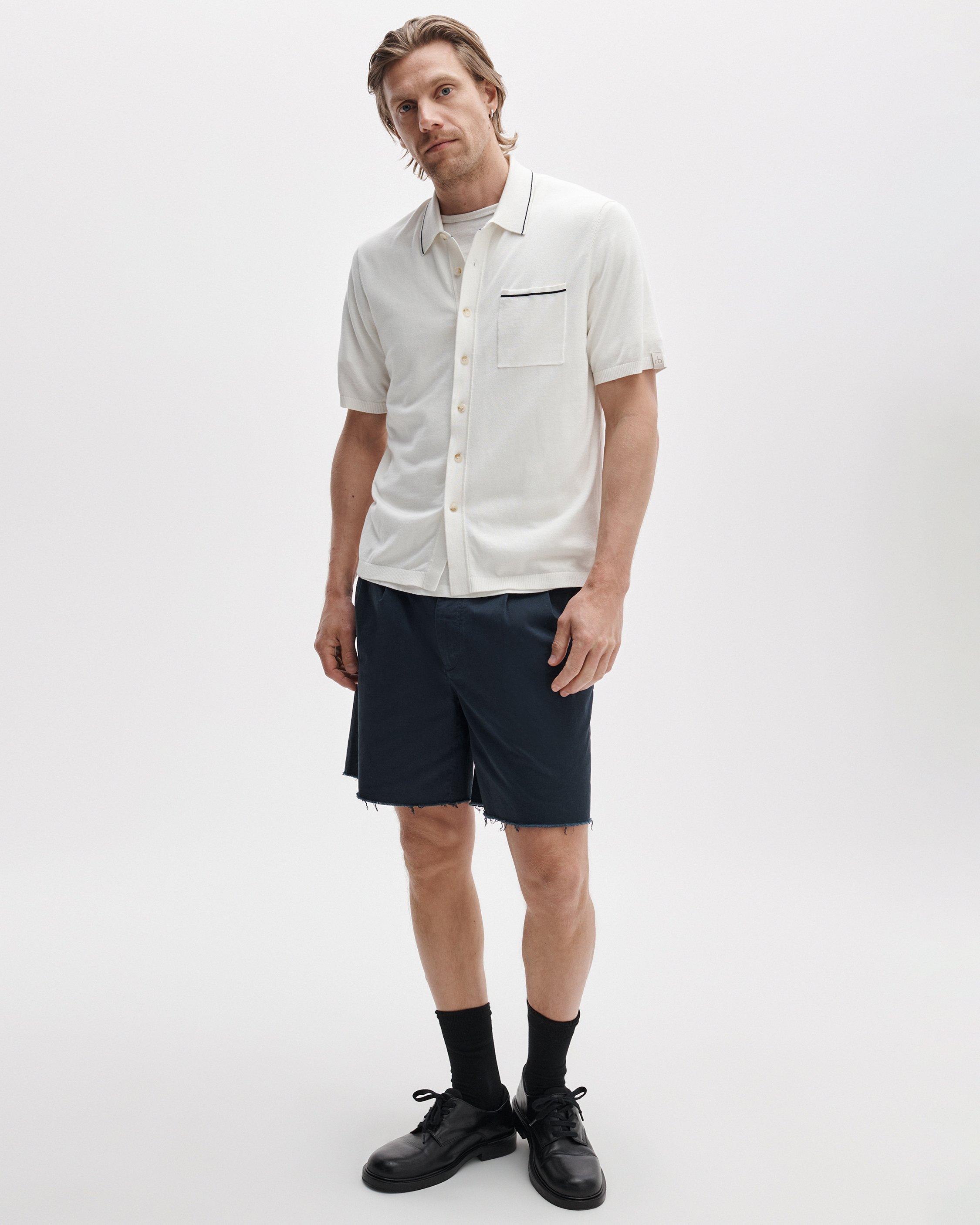 Dalton Silk-Cotton Knit Shirt - Chalk | rag & bone