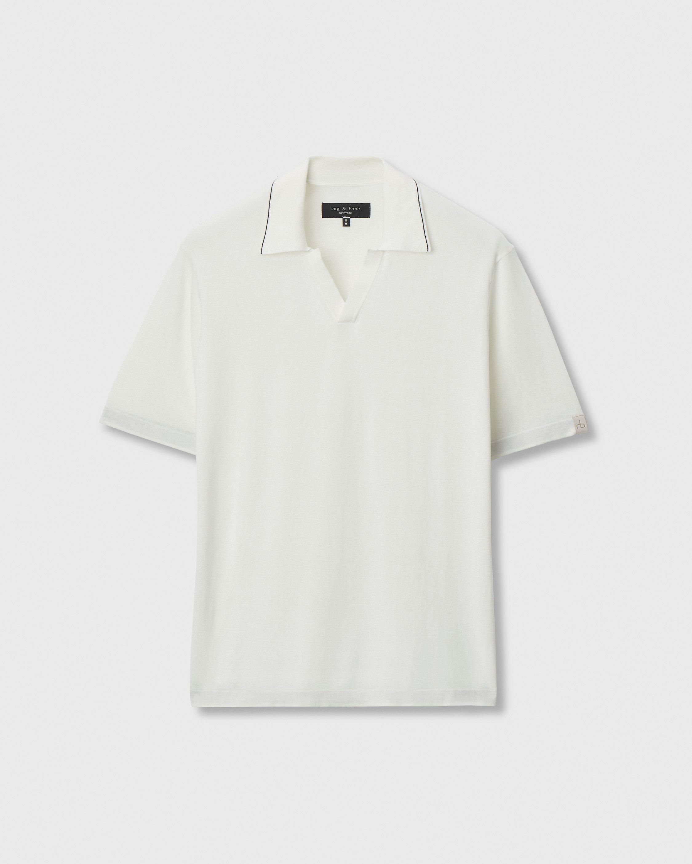 Silk-Cotton Johnny Collar Polo image number 1